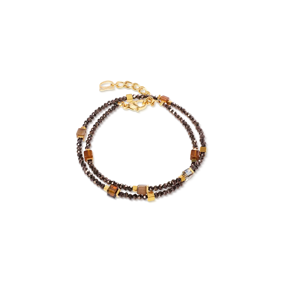 coeur-de-lion-joyful-colours-flex-armband-gold-braun image 1