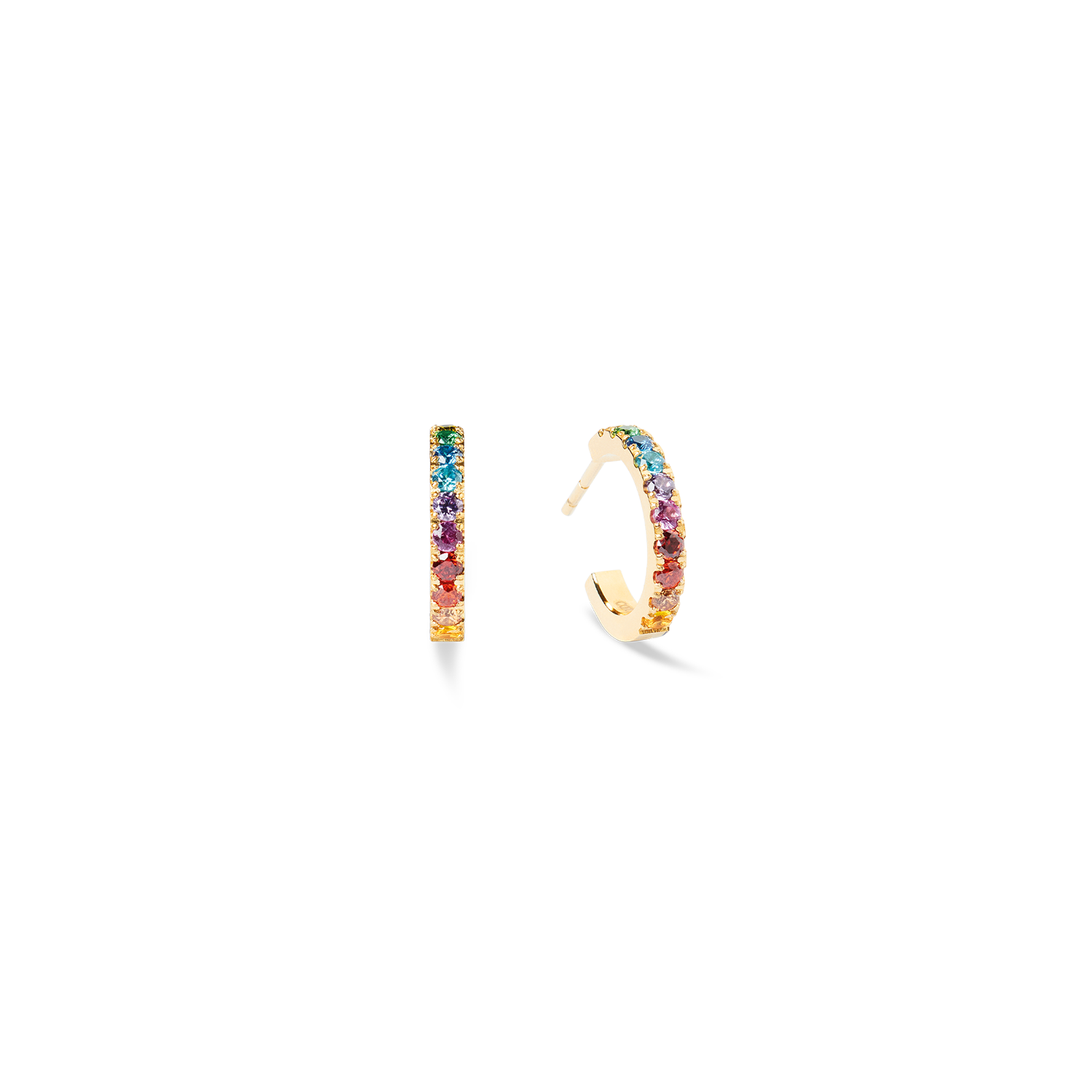 coeur-de-lion-eternal-love-creole-mini-gold-rainbow-zirkonia-edelstahl image 2