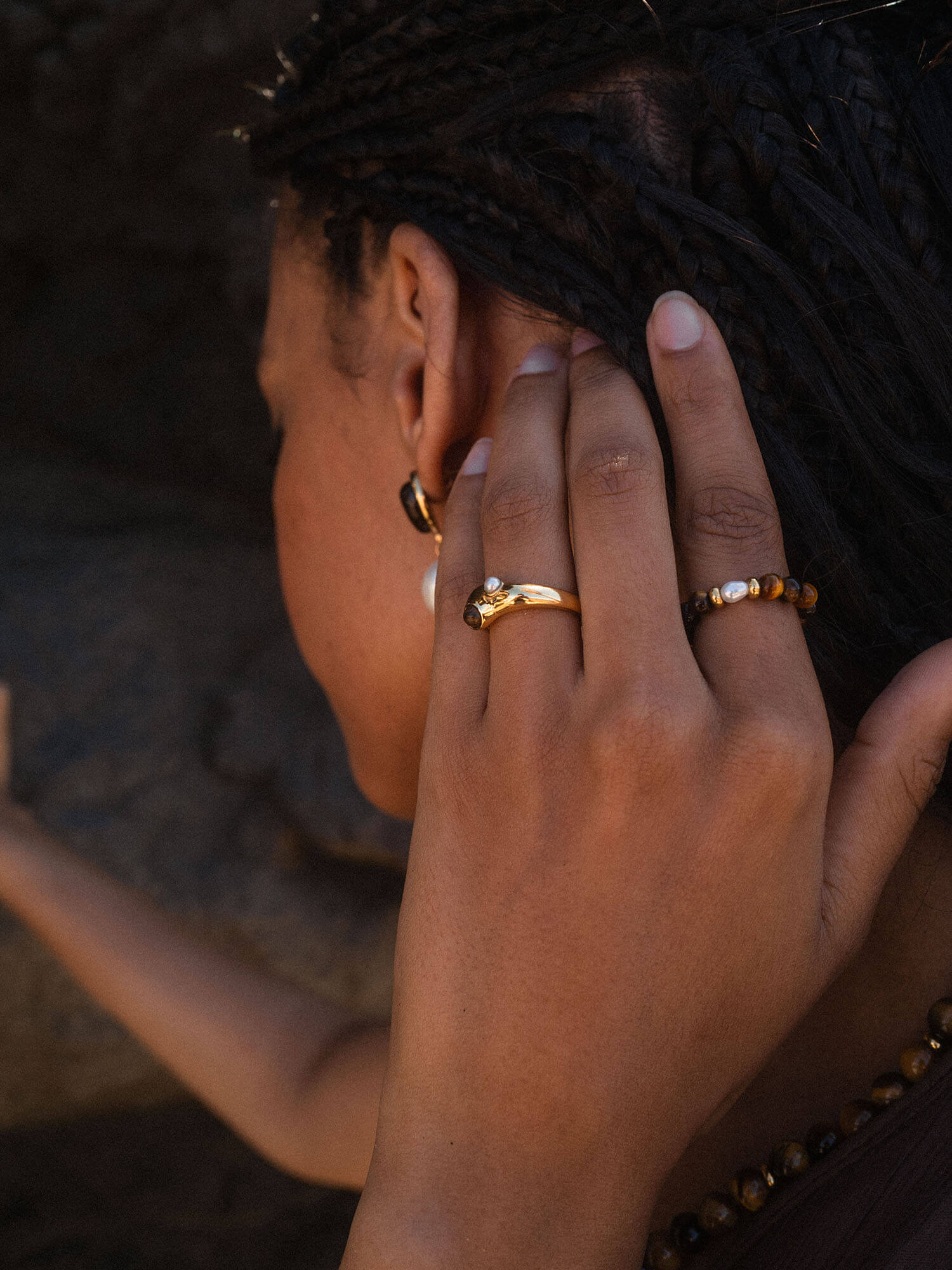 purelei-anxiety-tiger-s-eye-pearl-ring-elastisch-mit-perle image 2