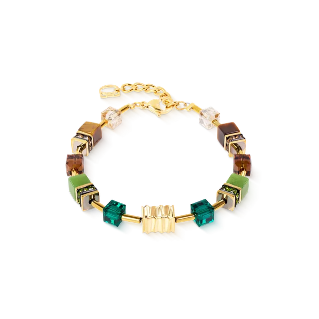 coeur-de-lion-geocube-iconic-wave-armband-forest-gold image 1