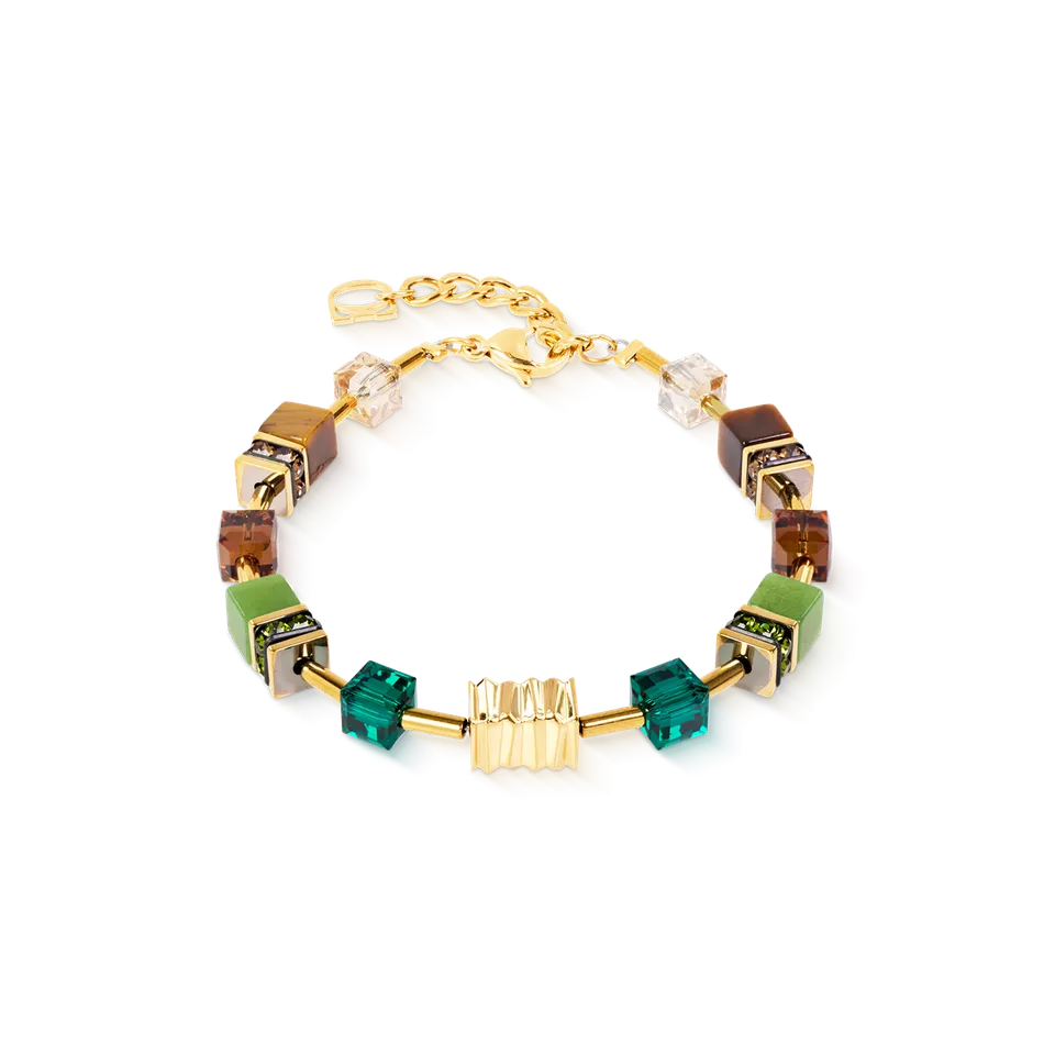 coeur-de-lion-geocube-iconic-wave-armband-forest-gold image 1