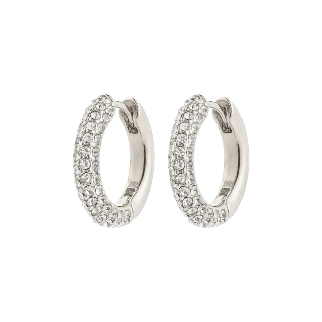 pilgrim-tatum-medium-hoops-versilbert-mit-preciosa-kristallen image 1