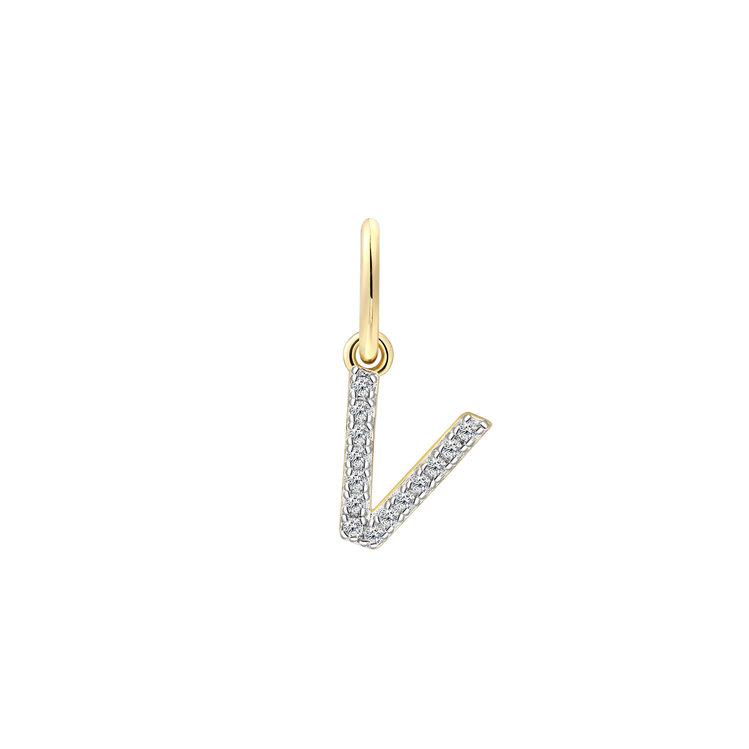 xenox-v-letter-charm-925-sterlingsilber-18k-vergoldung-buchstaben-anh-nger-mit-z image 1