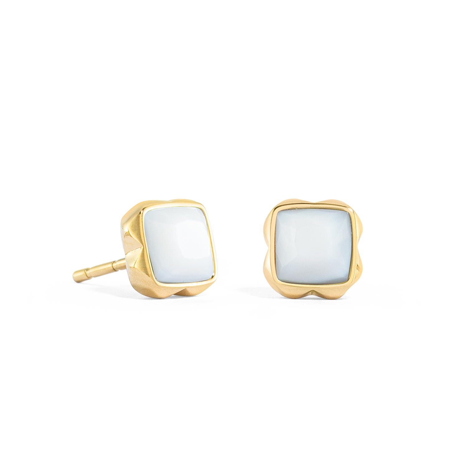 coeur-de-lion-birthstone-april-ohrringe-wei-er-quarz-gold-0-8-cm image 1