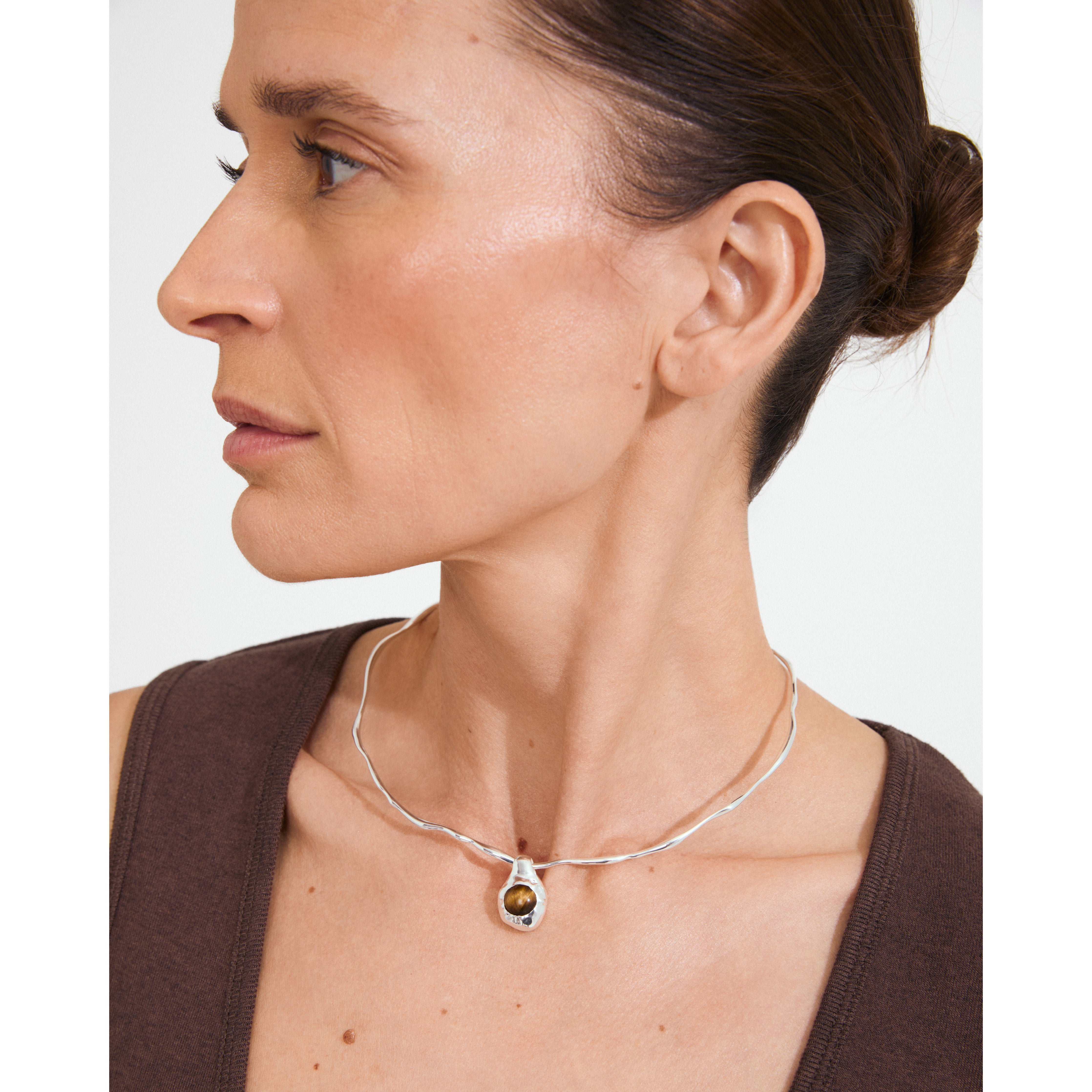 pilgrim-xdea-pave-anh-nger-recyceltes-sterling-silber-mit-tigerauge-braun image 4