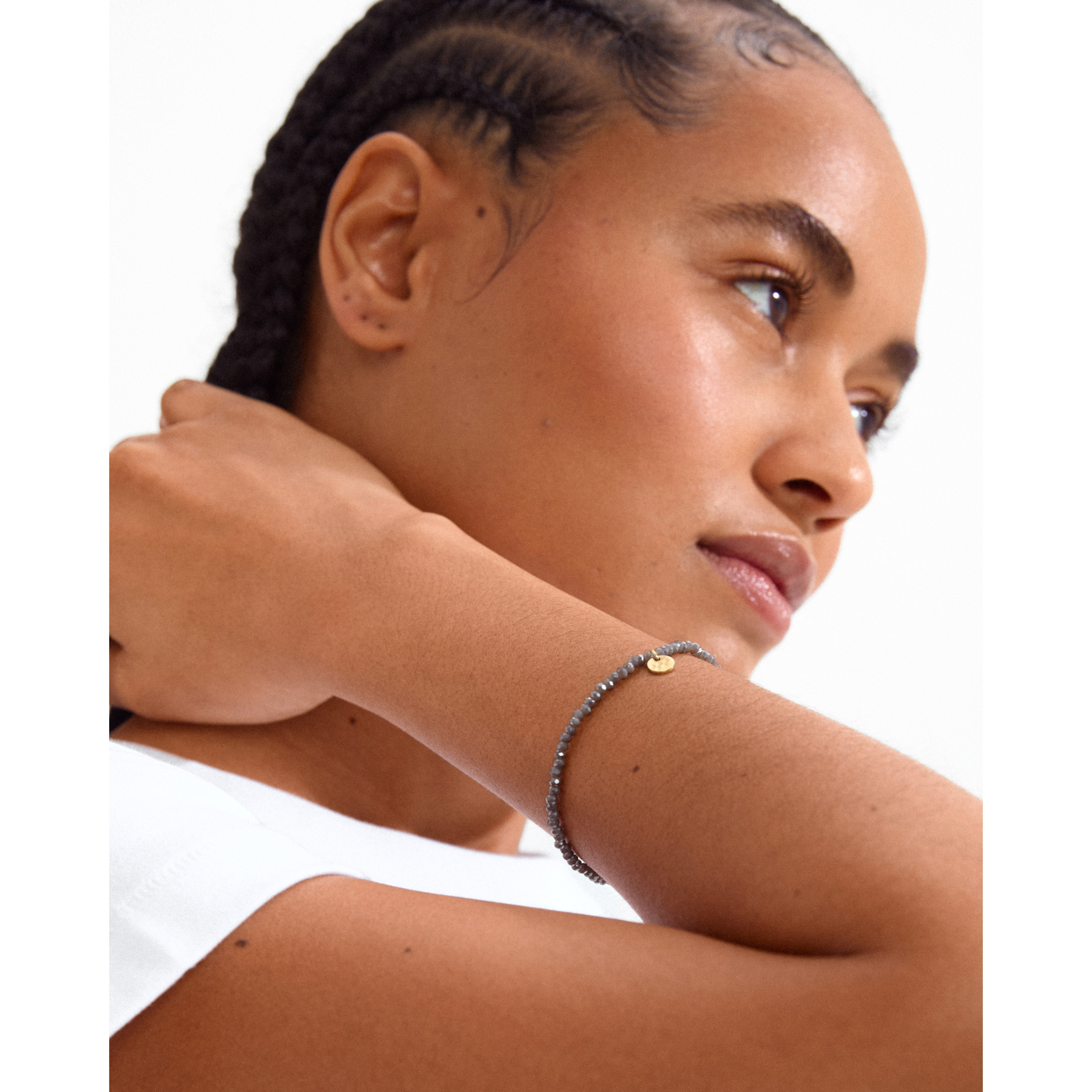 pilgrim-indie-armband-17-cm-glasperlen-grau-vergoldet image 5