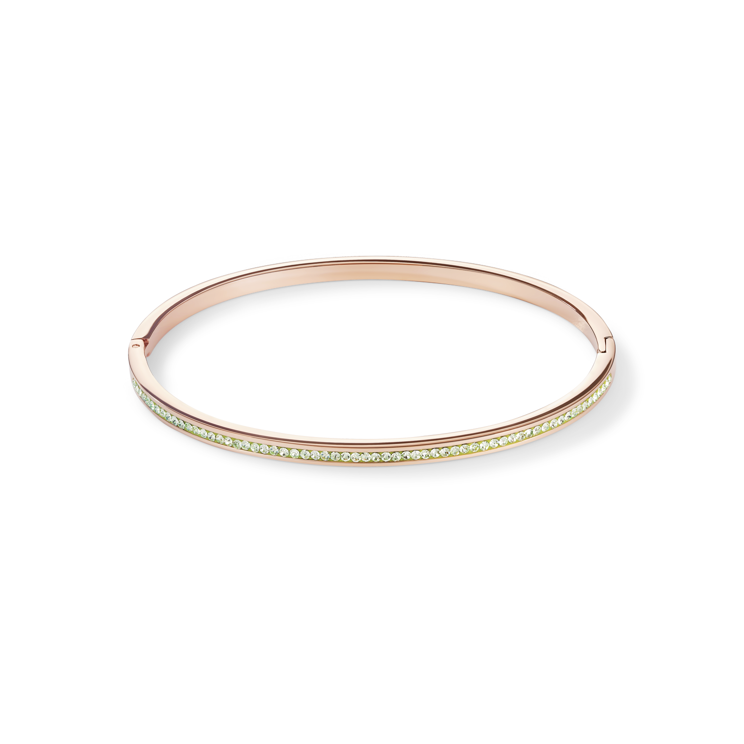 coeur-de-lion-armreif-schmal-ros-gold-pav-hellgr-n-17-cm-edelstahl image 1
