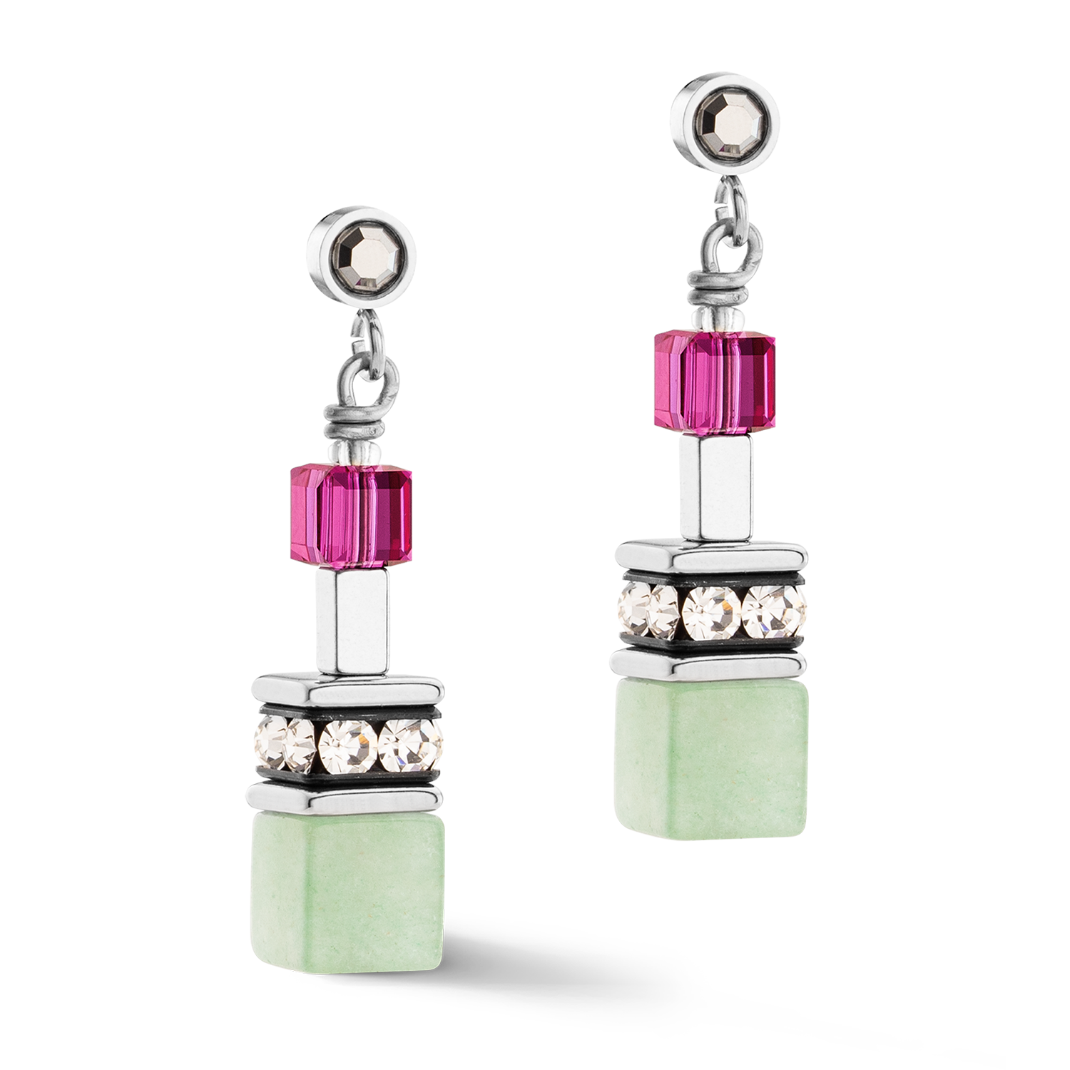 coeur-de-lion-geocube-fusion-ohrringe-multicolor-gemstone-silber image 2