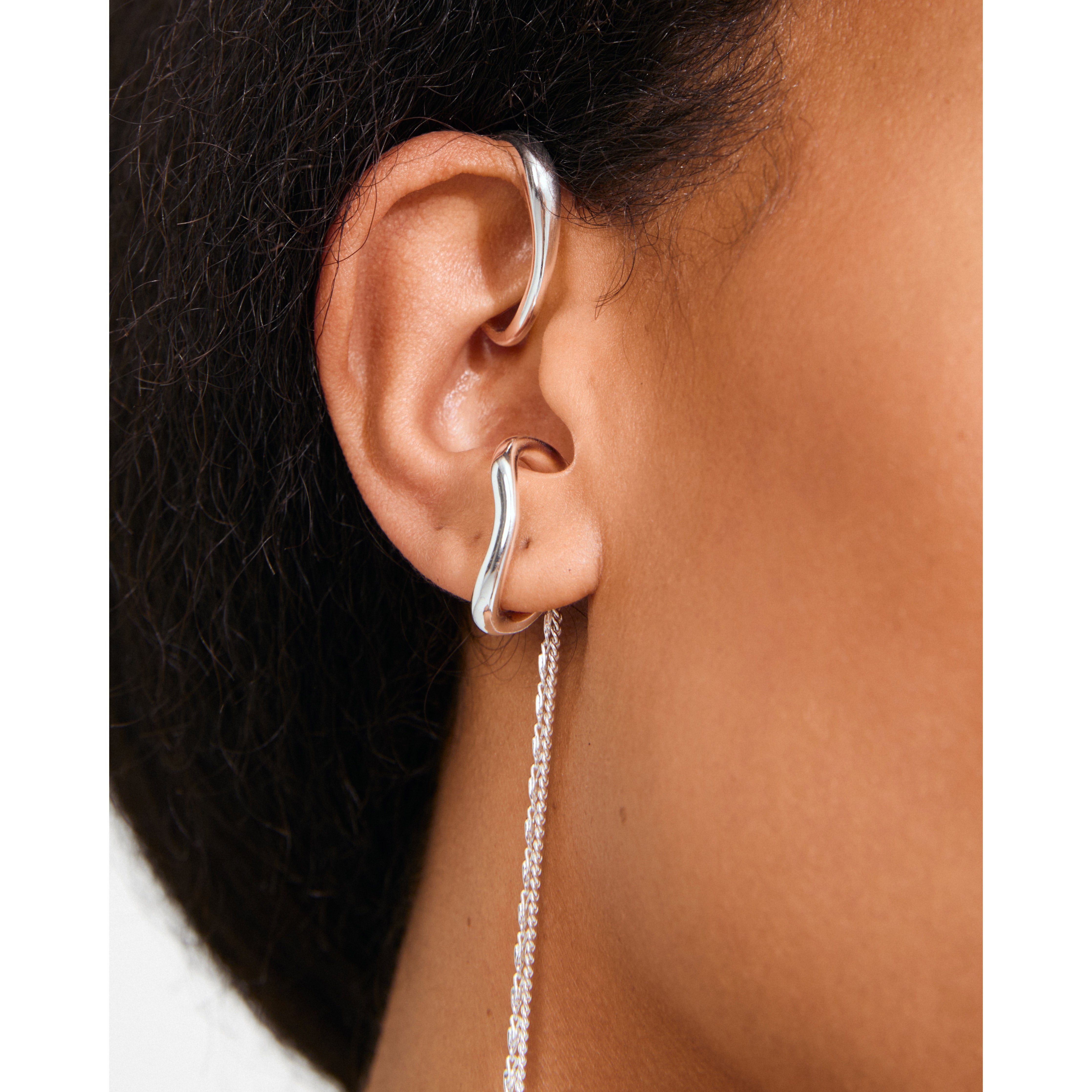 pilgrim-evon-ear-cuff-2-in-1-set-silberplattiert-mit-kette image 4
