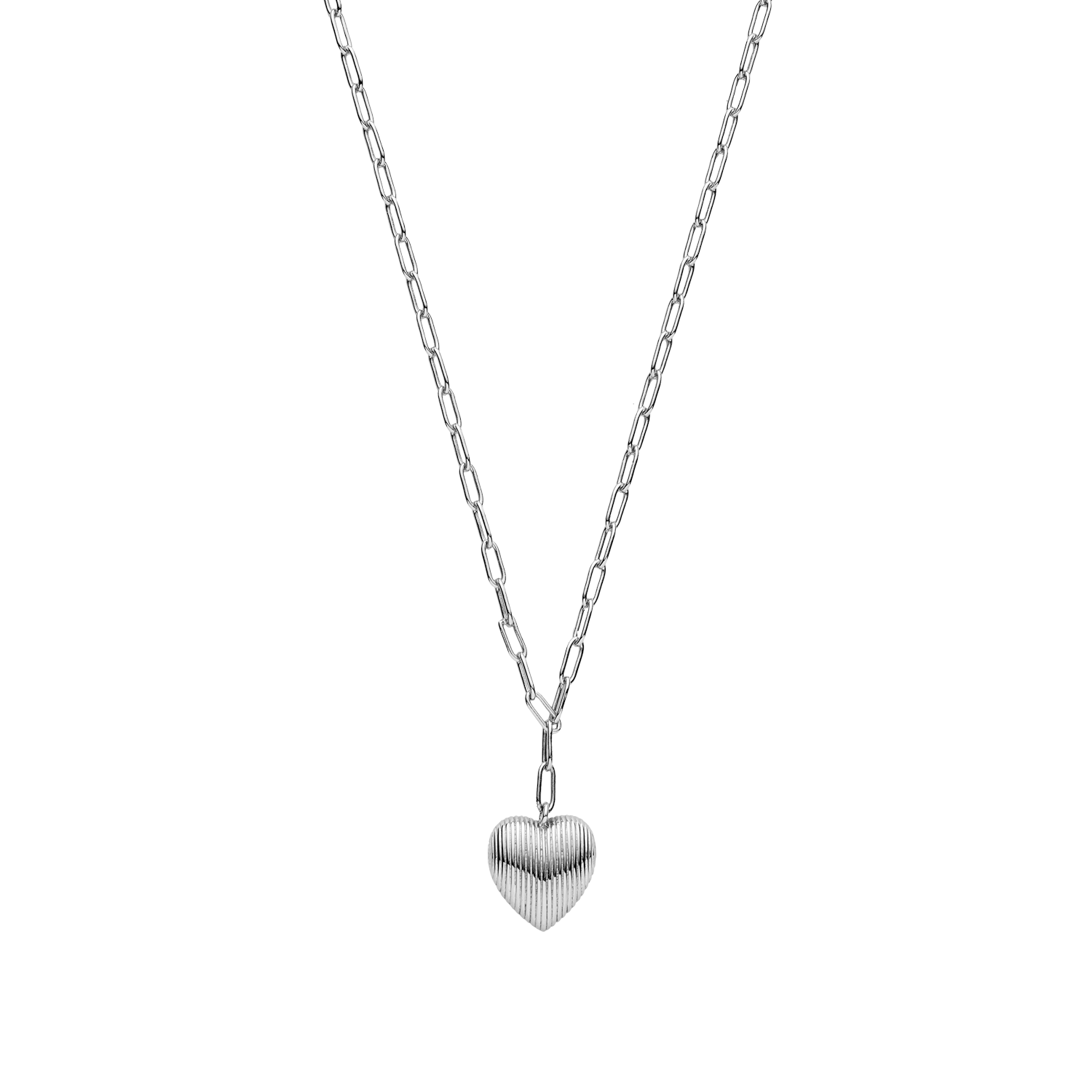 xenox-heartbeat-halskette-925-sterlingsilber-rhodiniert-mit-herz image 1