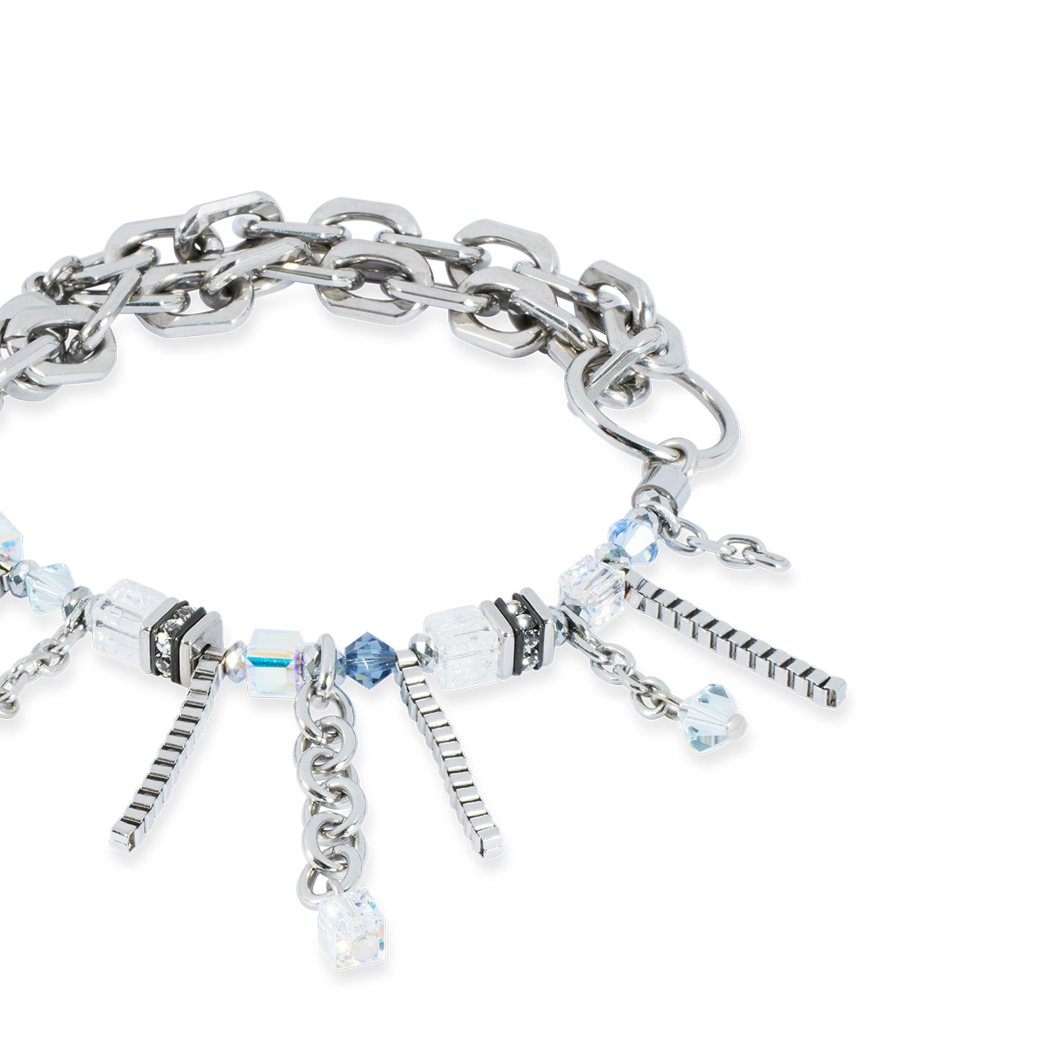 coeur-de-lion-geocube-sunray-cube-boh-me-armband-silber-wei-16-36-cm image 2