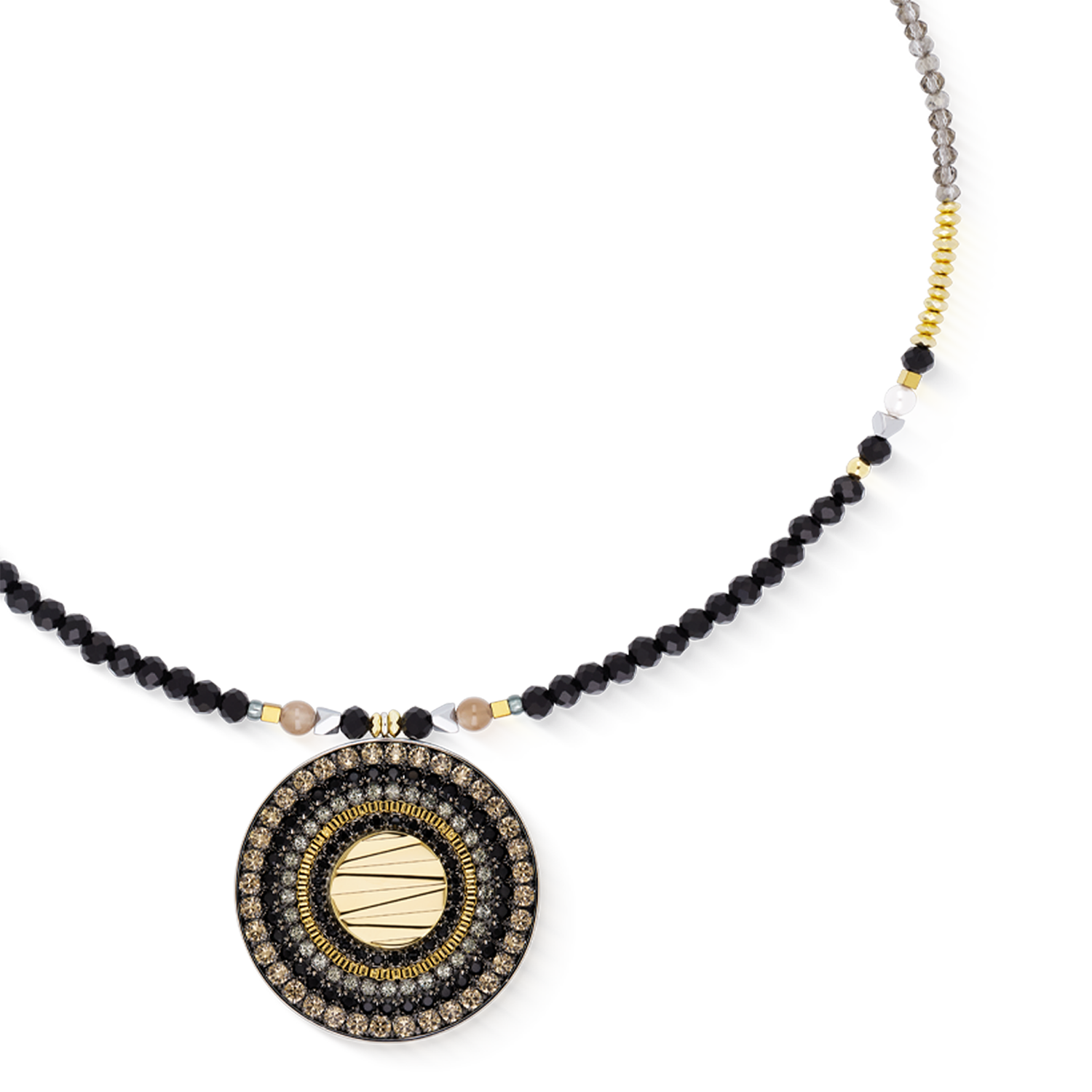 coeur-de-lion-amulett-modern-future-halskette-gold-schwarz-42-6-cm image 2