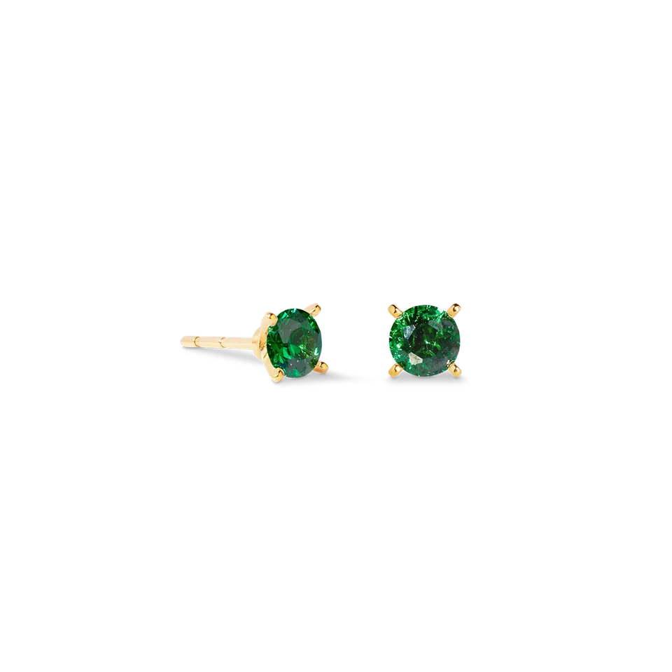 coeur-de-lion-ohrstecker-glam-dot-5-mm-gold-dunkelgr-n-zirkonia-edelstahl image 1