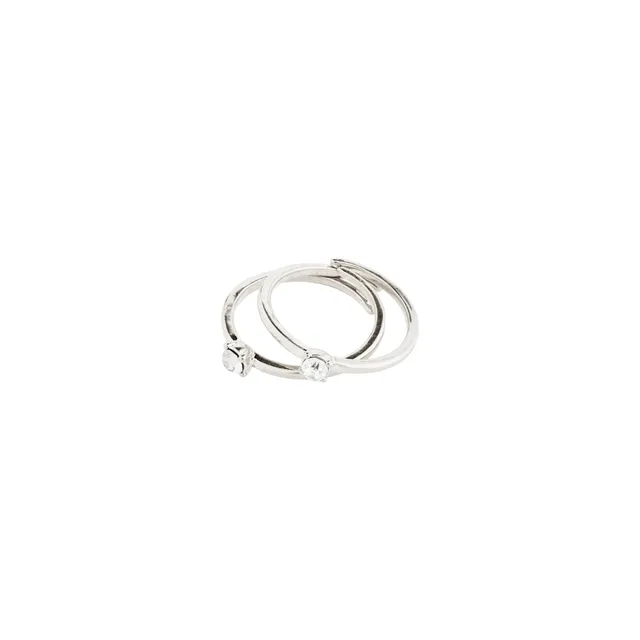 pilgrim-sky-ringe-2-in-1-set-versilbert-crystal image 1