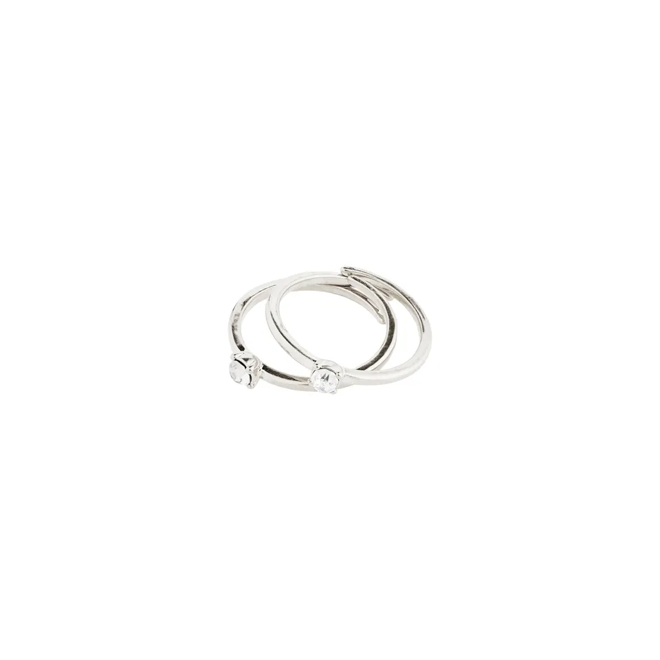 pilgrim-sky-ringe-2-in-1-set-versilbert-crystal image 1