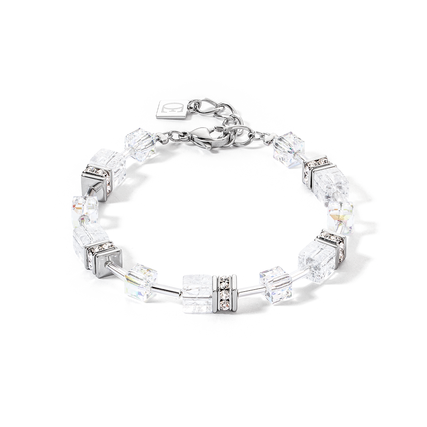 coeur-de-lion-geocube-iconic-nature-armband-silber-wei image 1