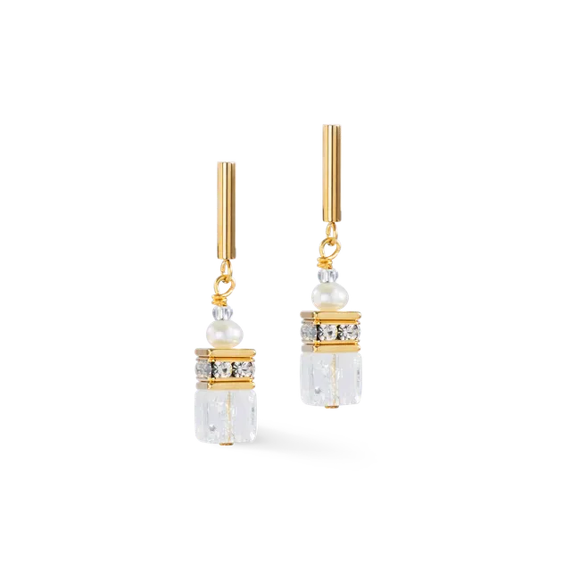 coeur-de-lion-geocube-fusion-precious-pearl-mix-ohrringe-gold-wei image 1