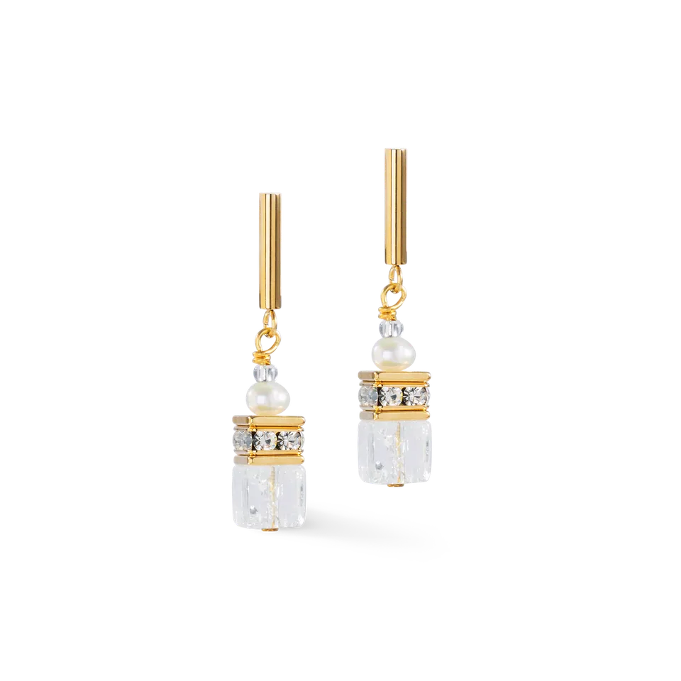 coeur-de-lion-geocube-fusion-precious-pearl-mix-ohrringe-gold-wei image 1
