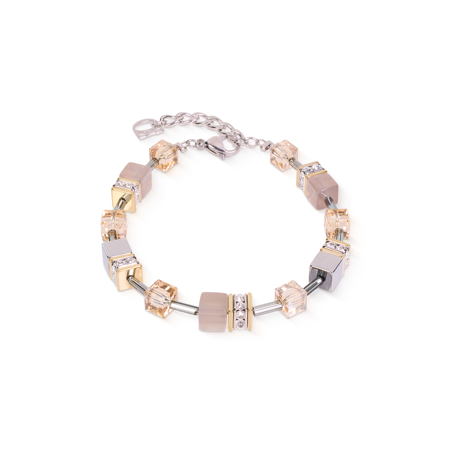 coeur-de-lion-geocube-armband-achat-h-matit-grau-gold-18-5-cm image 1