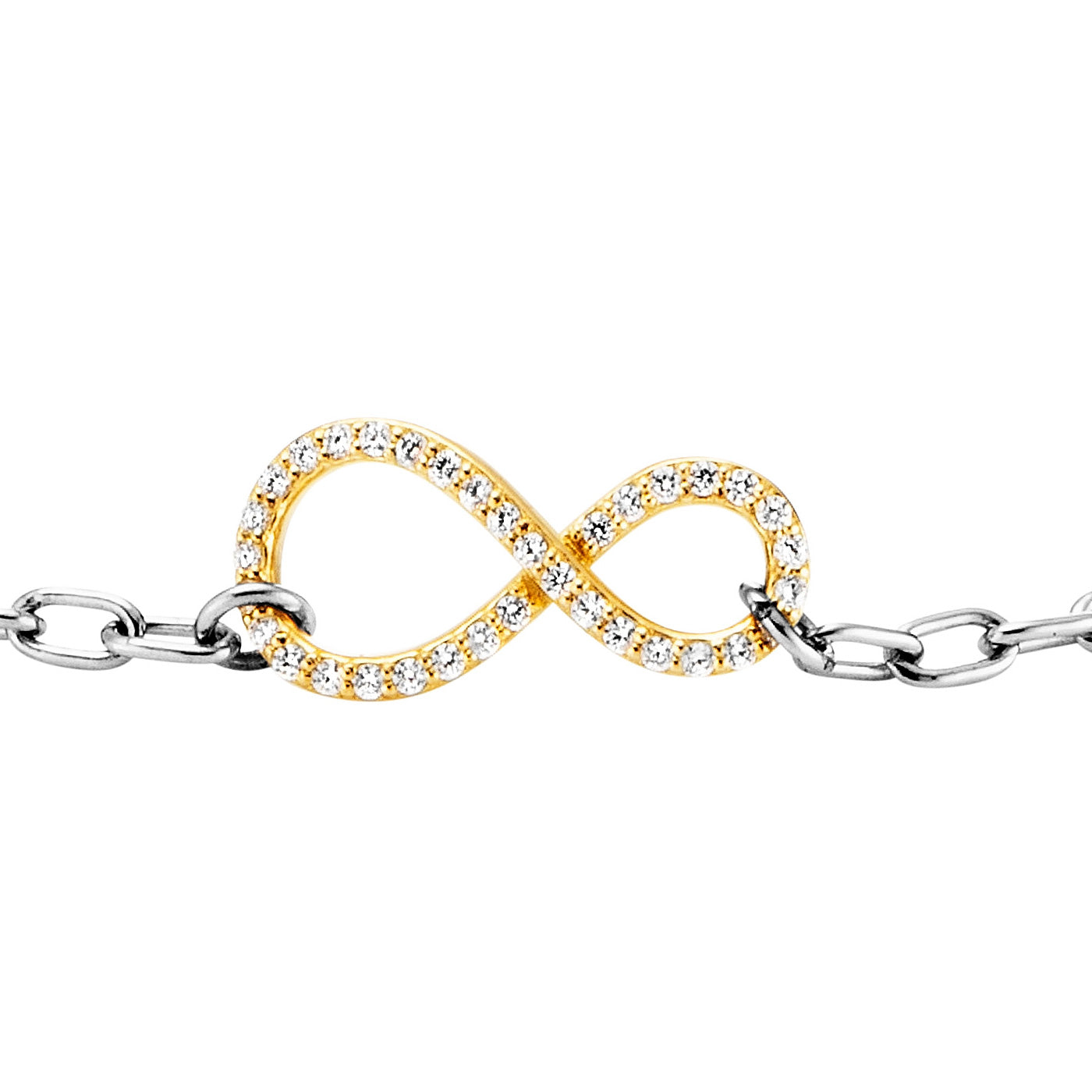 julie-julsen-infinity-armband-bicolor-mit-35-zirkonia-19-cm image 3