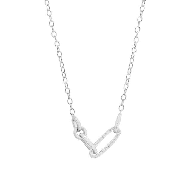 xenox-dusted-glow-halskette-925-sterlingsilber-rhodiniert-strukturierte-glieder image 1