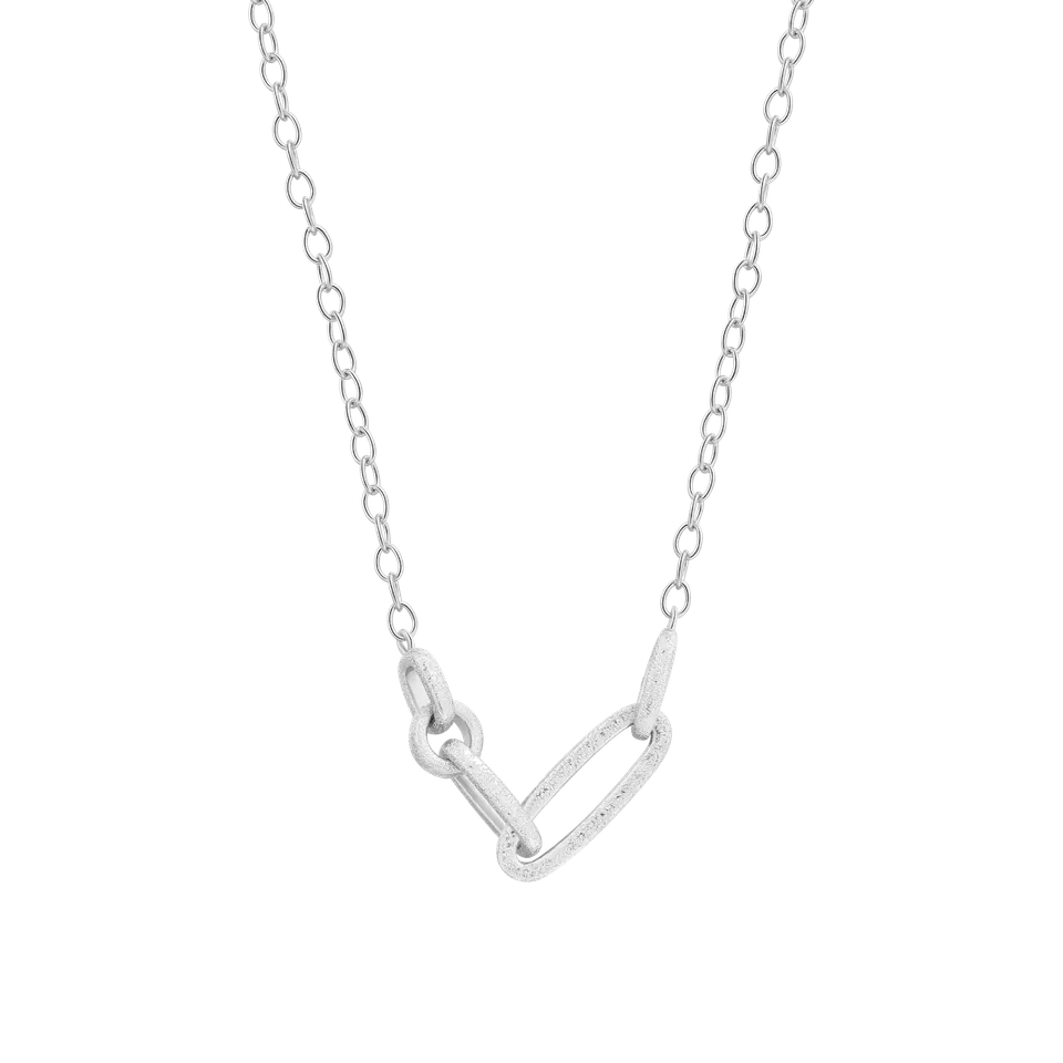 xenox-dusted-glow-halskette-925-sterlingsilber-rhodiniert-strukturierte-glieder image 1