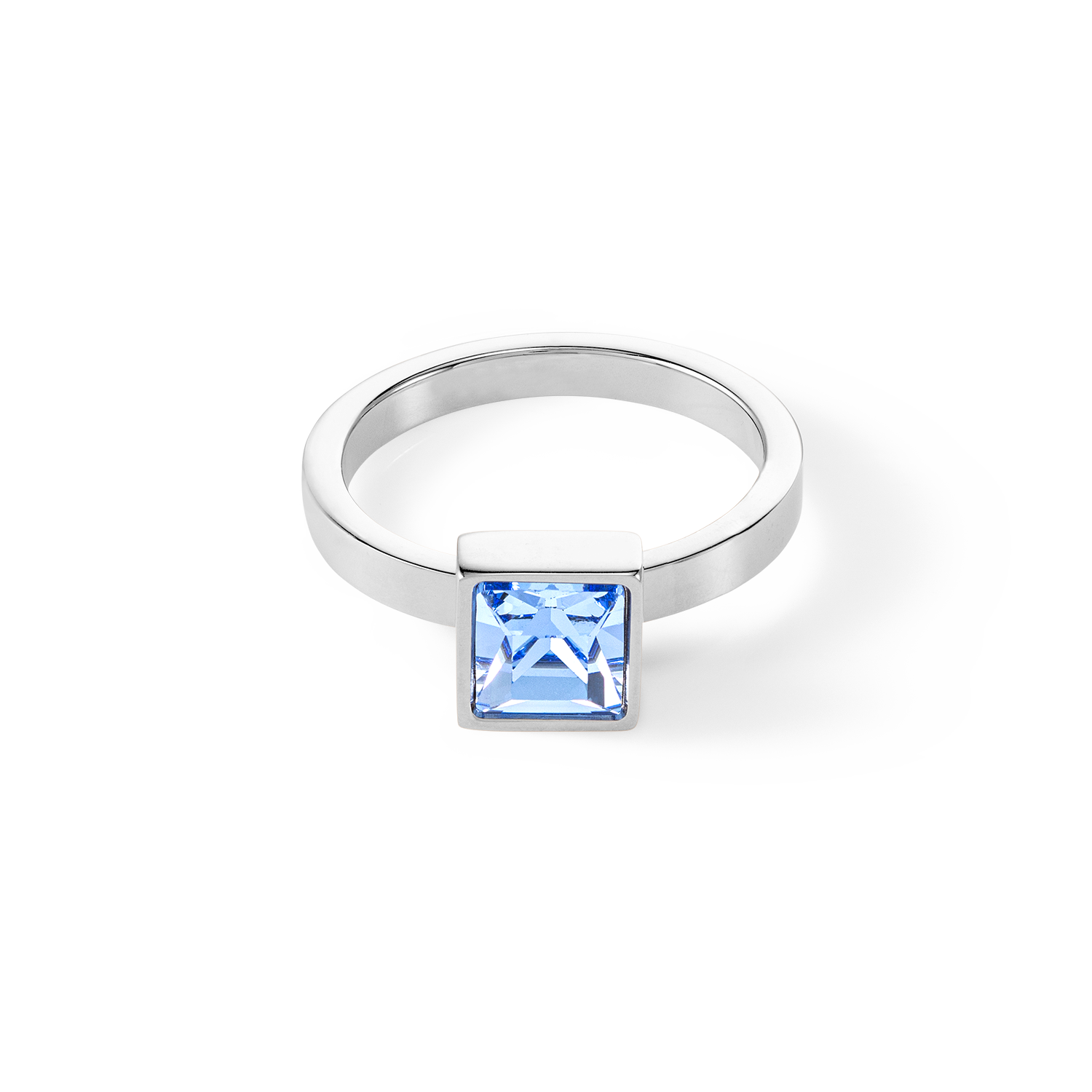 coeur-de-lion-brilliant-square-big-ring-silber-hellblau image 2