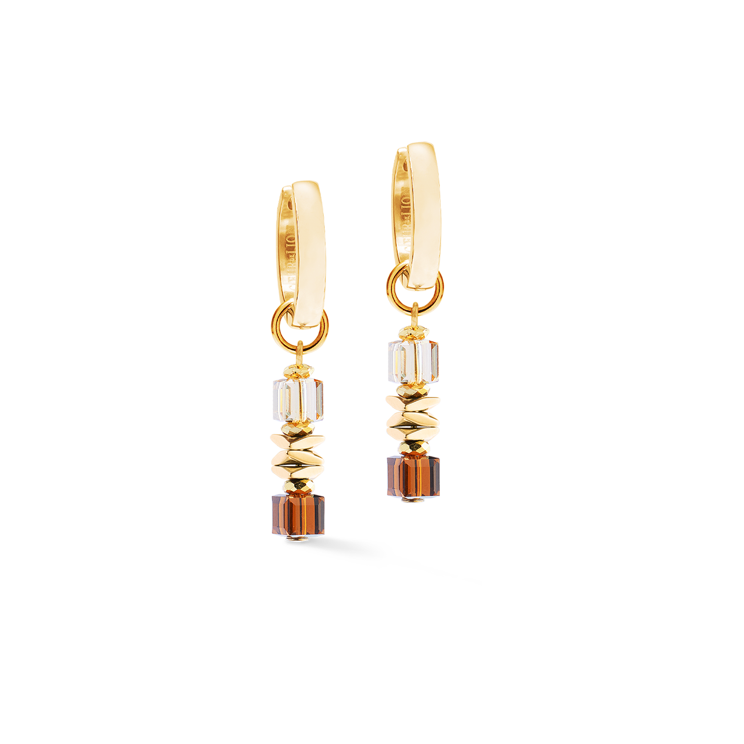 coeur-de-lion-creole-wave-cube-flow-gold-braun-mit-charm image 2