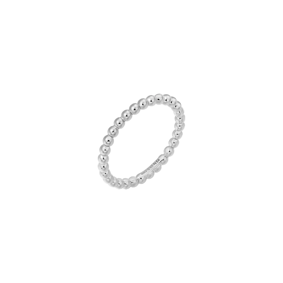 xenox-nova-ring-925-sterlingsilber-rhodiniert-mit-kugelstruktur image 1