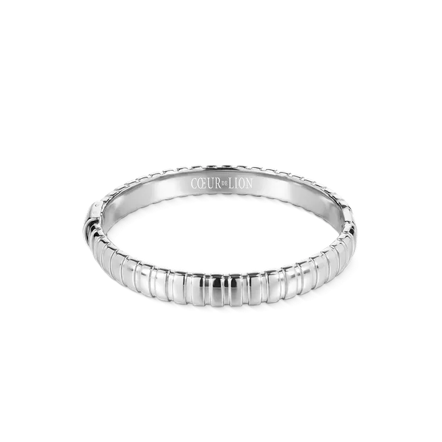 coeur-de-lion-structure-armreif-silber-edelstahl-19-cm image 1