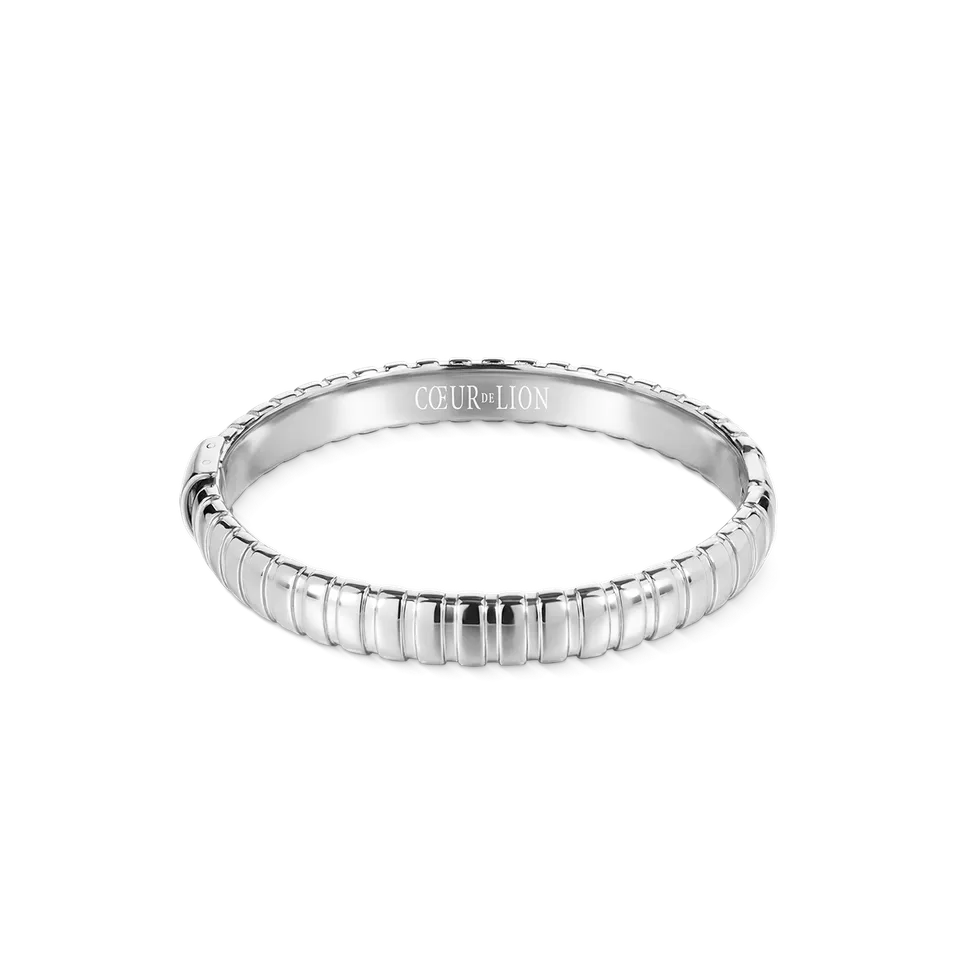 coeur-de-lion-structure-armreif-silber-edelstahl-19-cm image 1