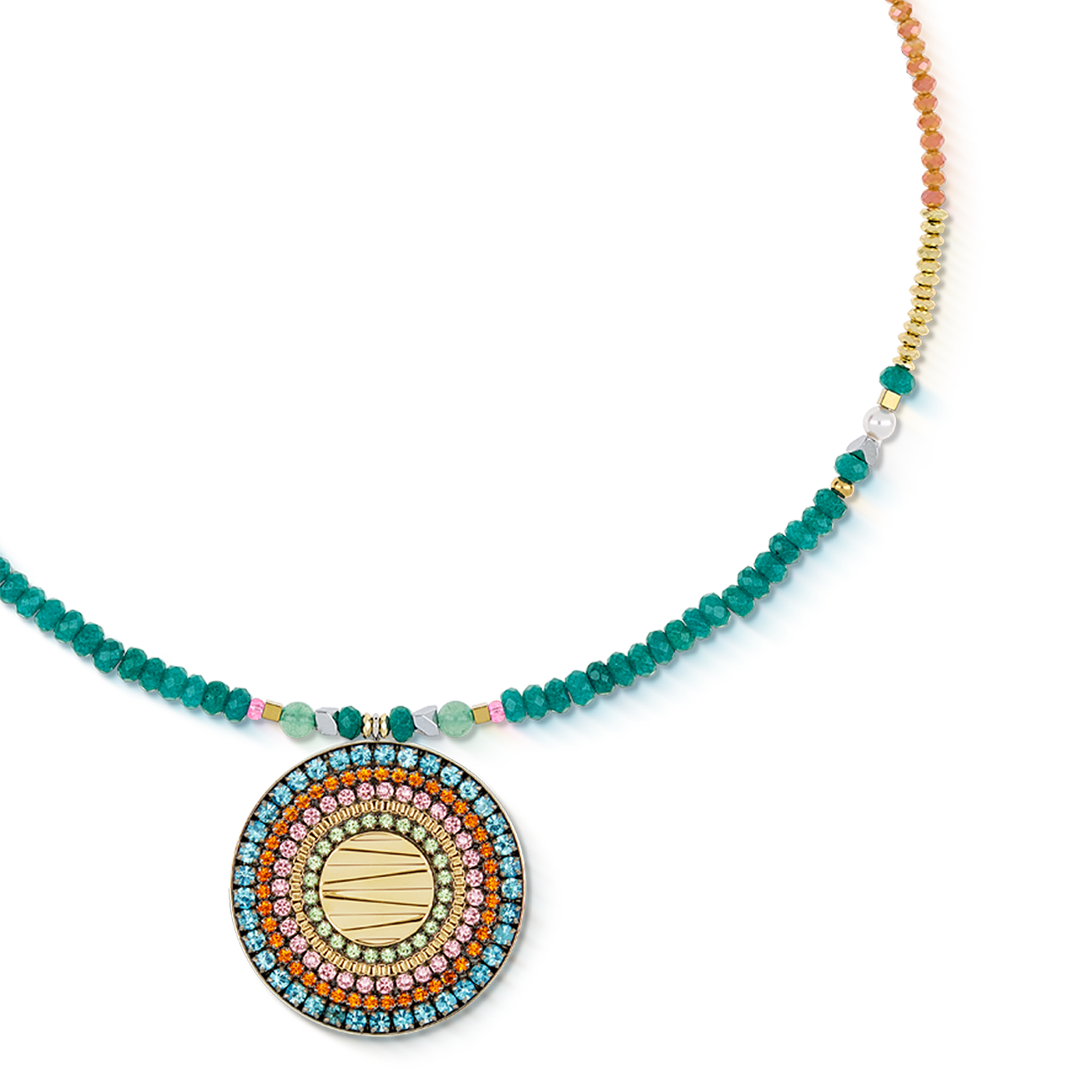 coeur-de-lion-amulett-modern-future-halskette-gold-multicolor-boho-edelstein-kri image 2