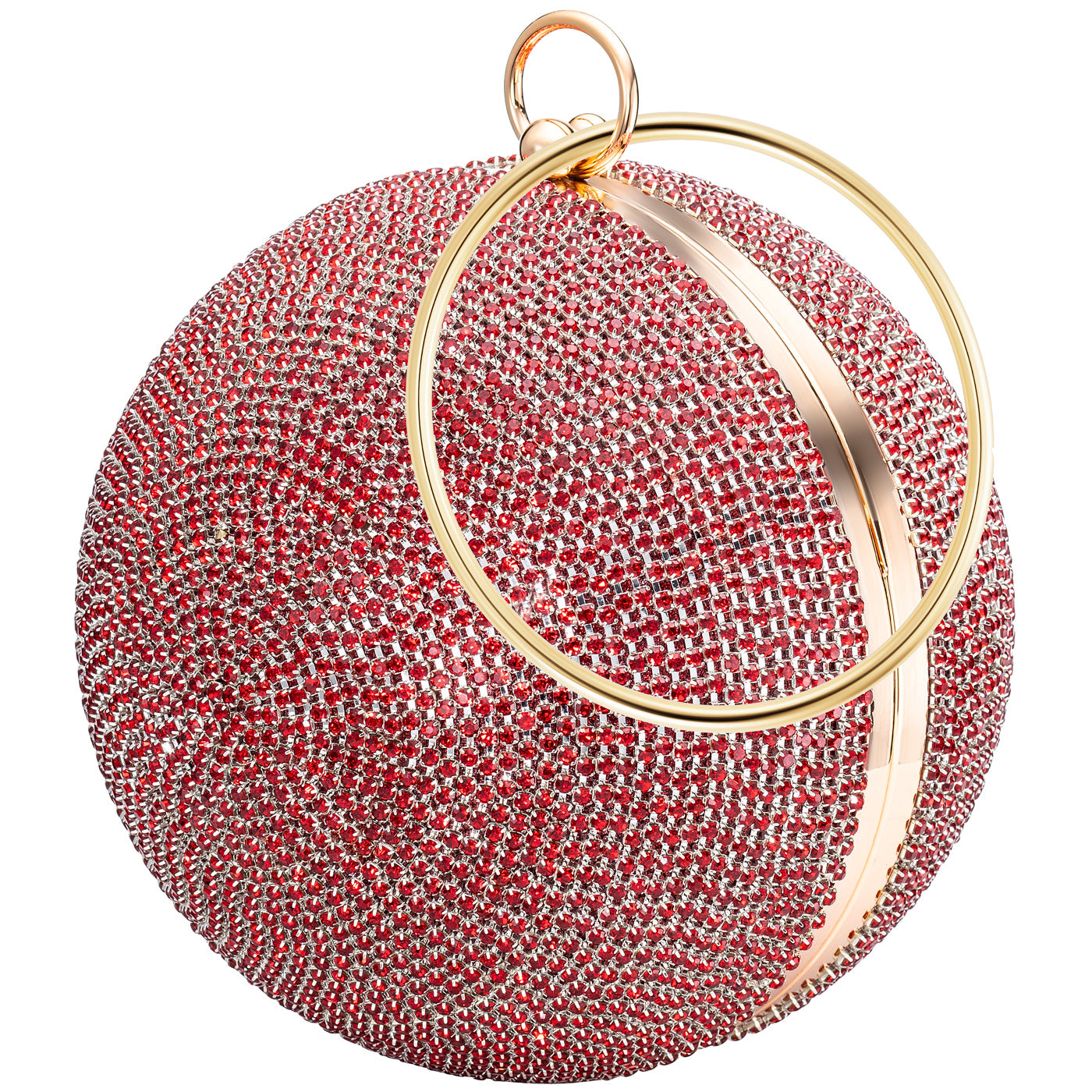 julie-julsen-disco-bag-handtasche-rot-kugel-clutch-mit-zirkonia image 3