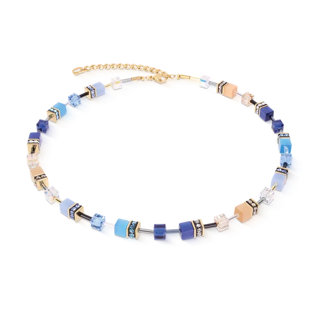 coeur-de-lion-geocube-iconic-halskette-azure-glow-gold-42-6-cm image 1