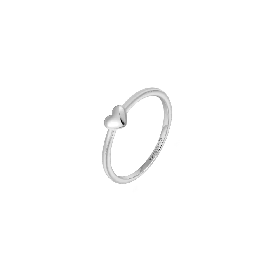 xenox-heart-ring-925-sterlingsilber-rhodiniert-herz image 1