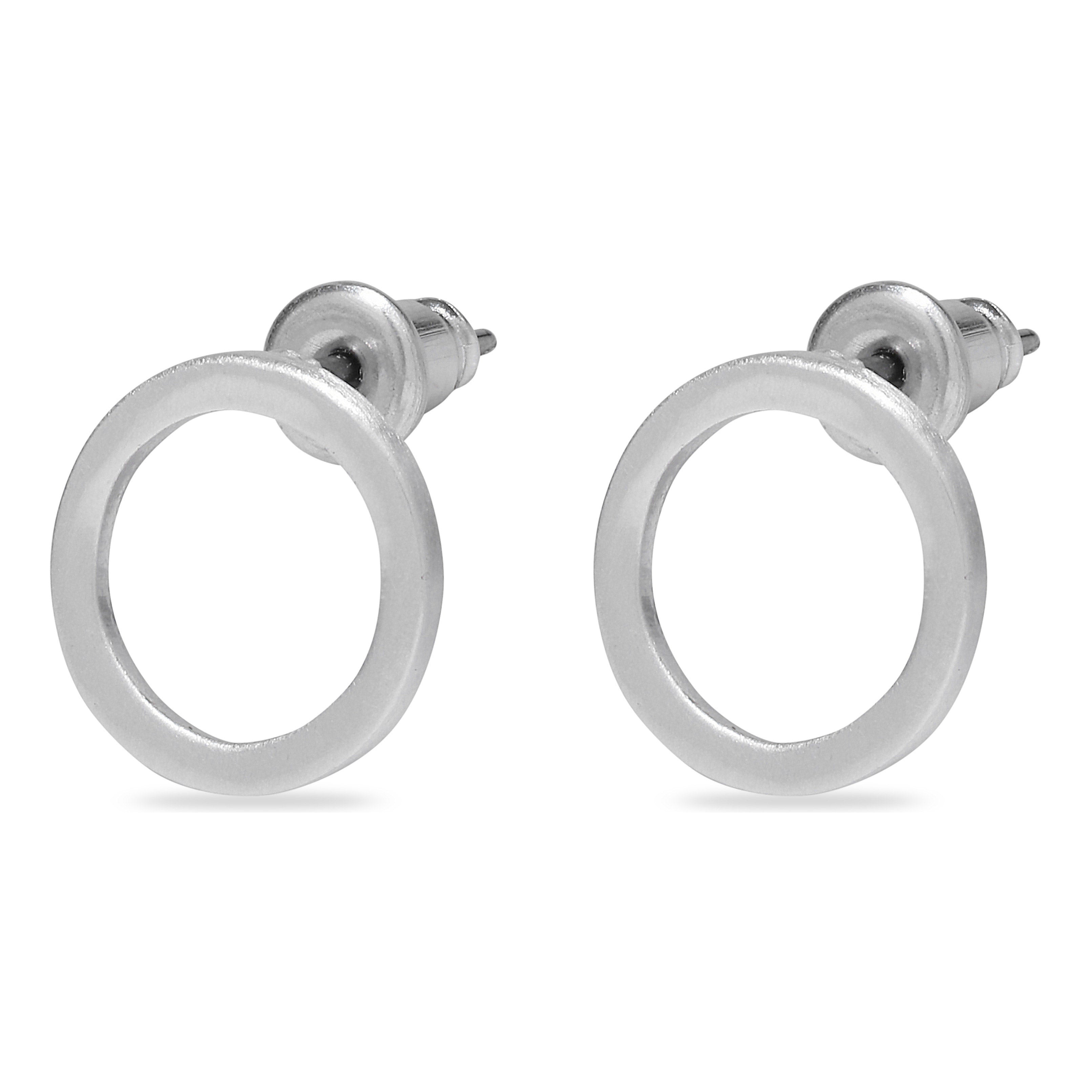 pilgrim-liv-ohrstecker-versilbert-ring-satinmatt image 1