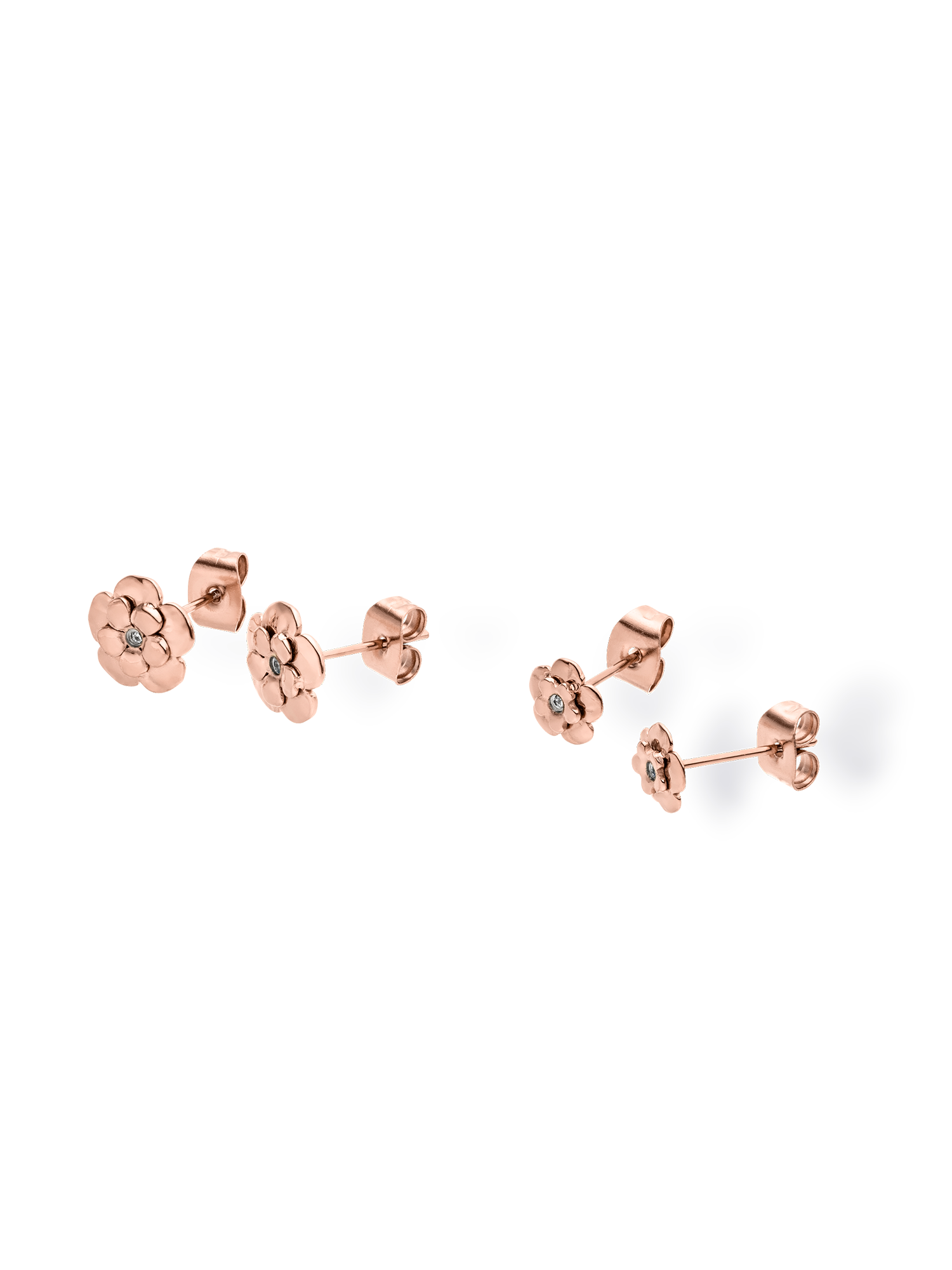 purelei-flower-ohrringe-set-2-paar-ohrstecker-mit-zirkonia-6-5-mm-und-9-mm image 7