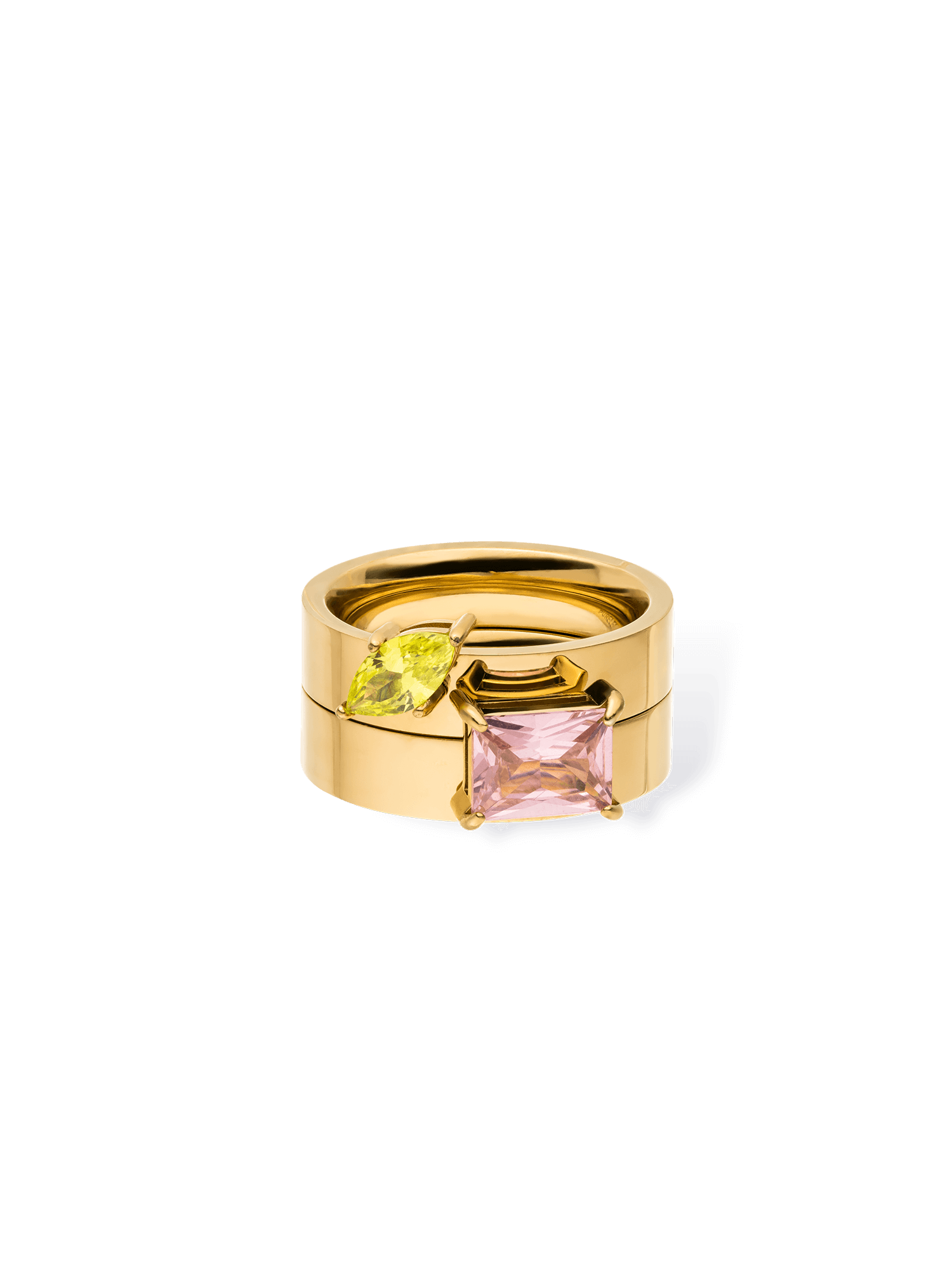 purelei-bold-gem-ring-set-ring-stack-edelstahl-in-gold-ros-gold-silber image 1