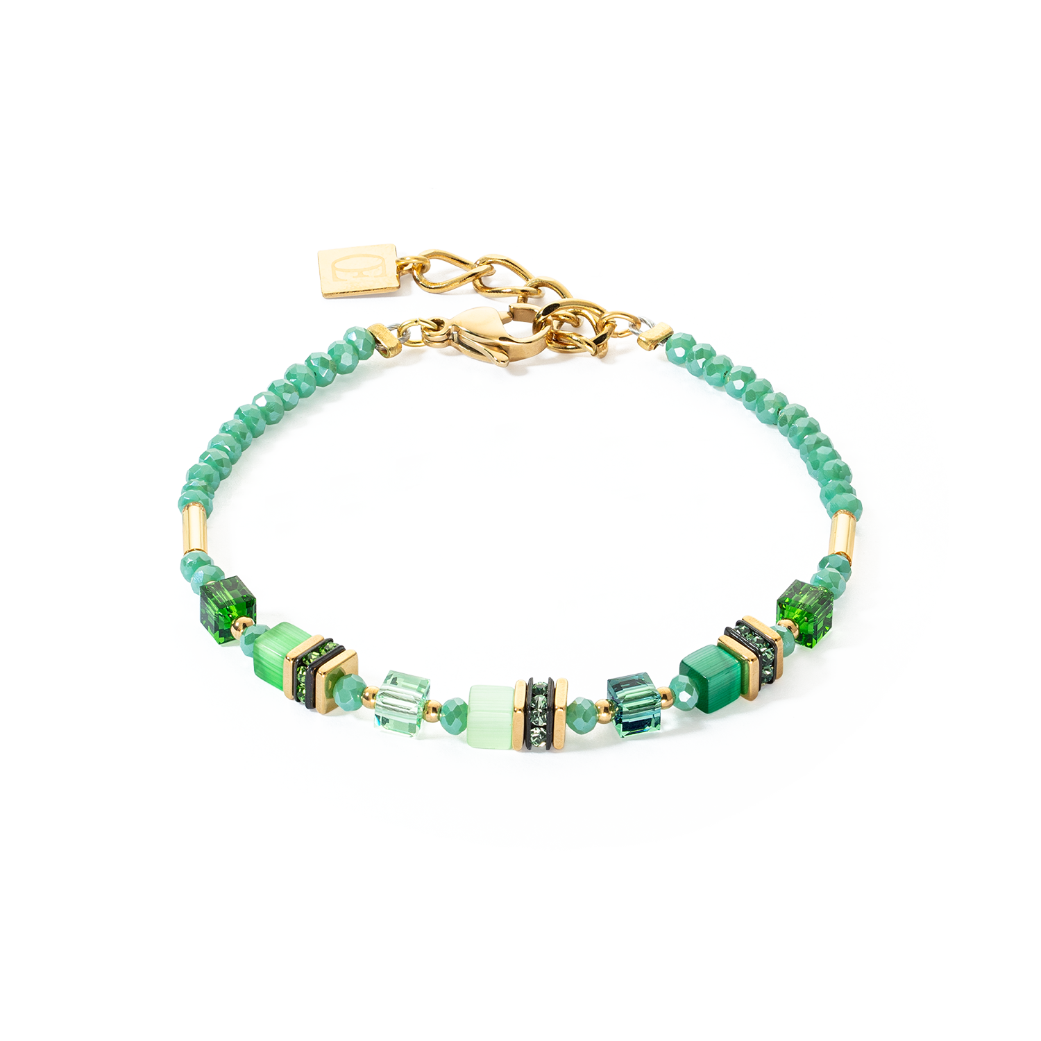 coeur-de-lion-geocube-mini-cubes-armband-gold-gr-n image 1