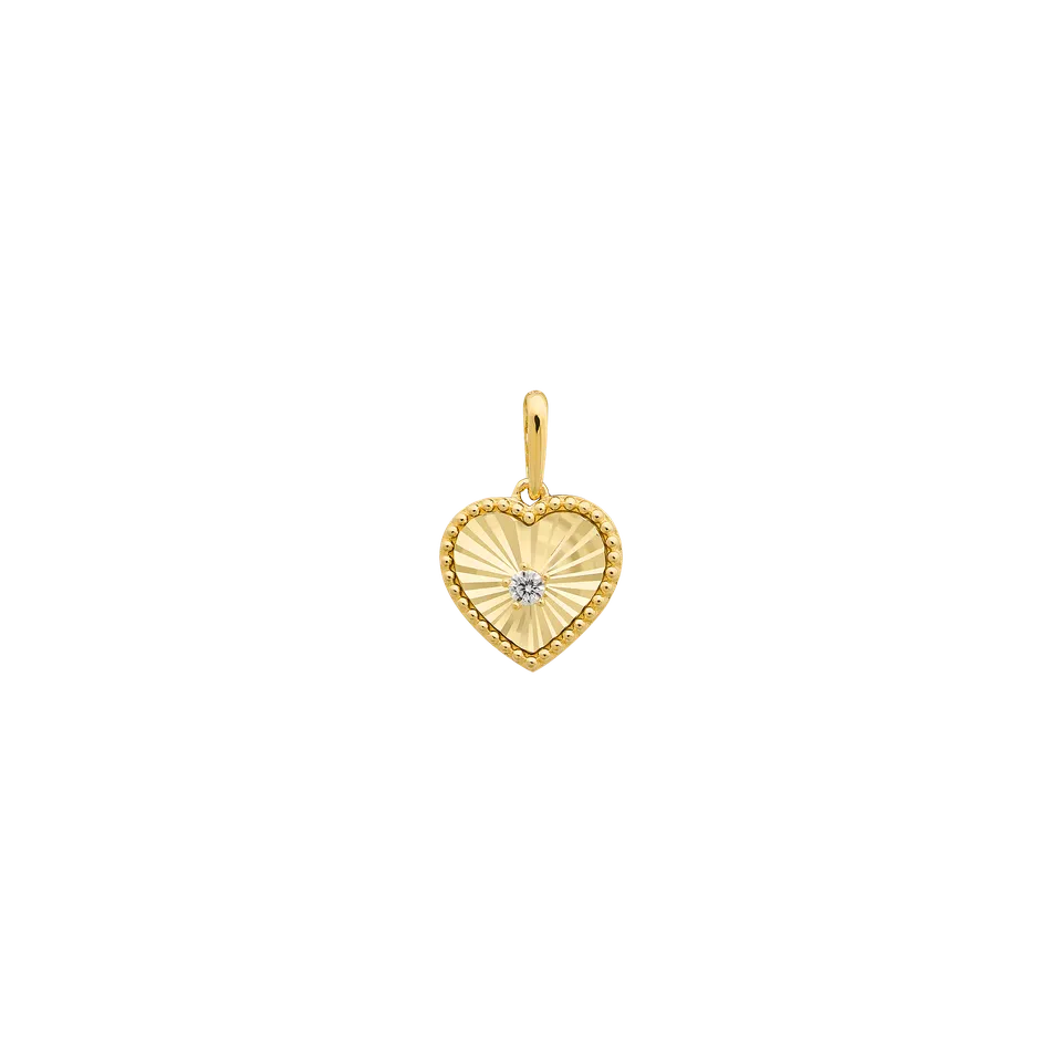 xenox-fine-herz-anh-nger-585-gelbgold-mit-zirkonia-xg14k0213g image 1