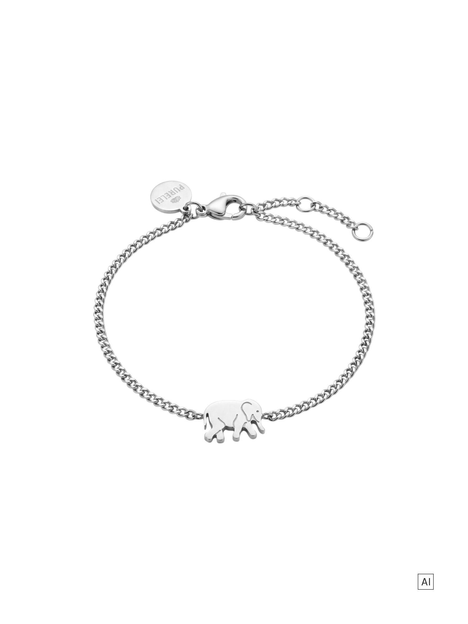 purelei-tiny-elephant-armband-verstellbares-edelstahl-armband-in-gold-silber image 3