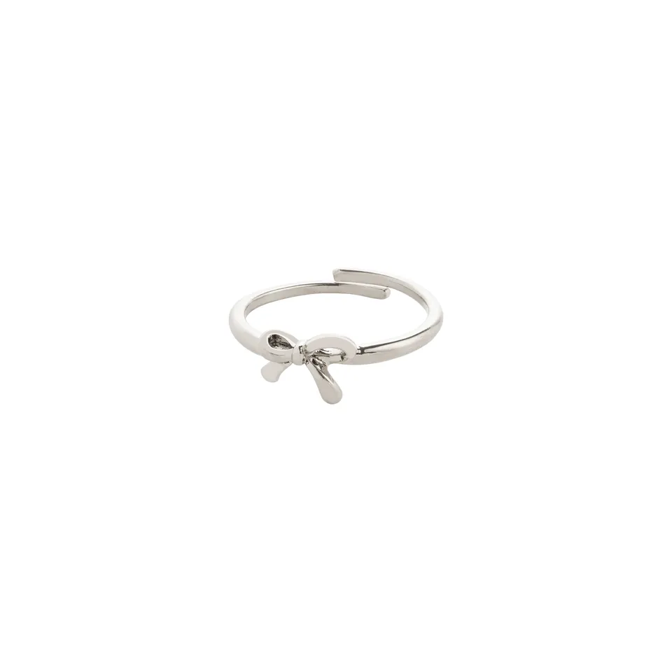 pilgrim-lulu-schleifen-stapelring-versilbert image 1