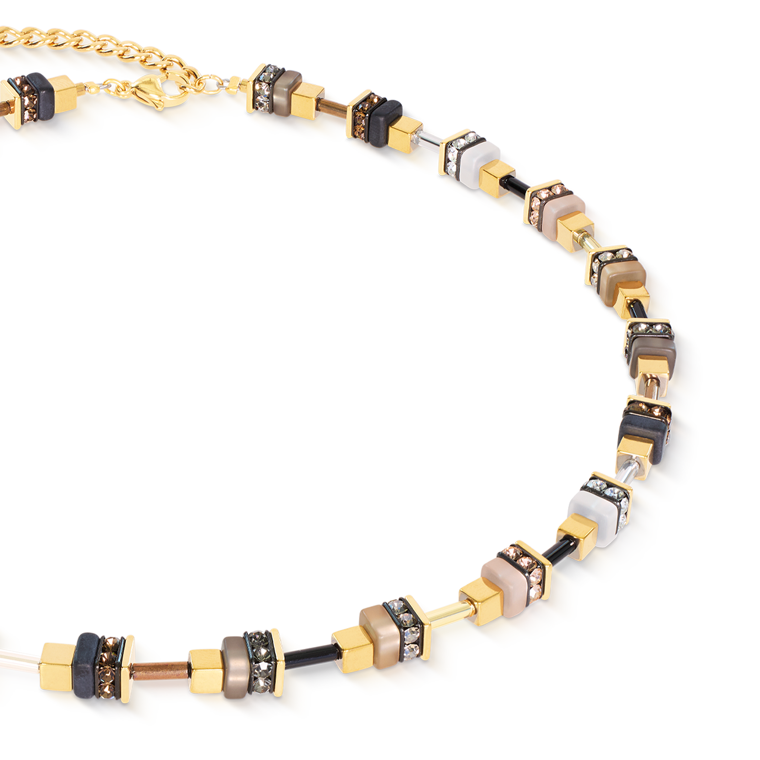 coeur-de-lion-halskette-urban-nature-cube-beige-gold-42-cm image 2