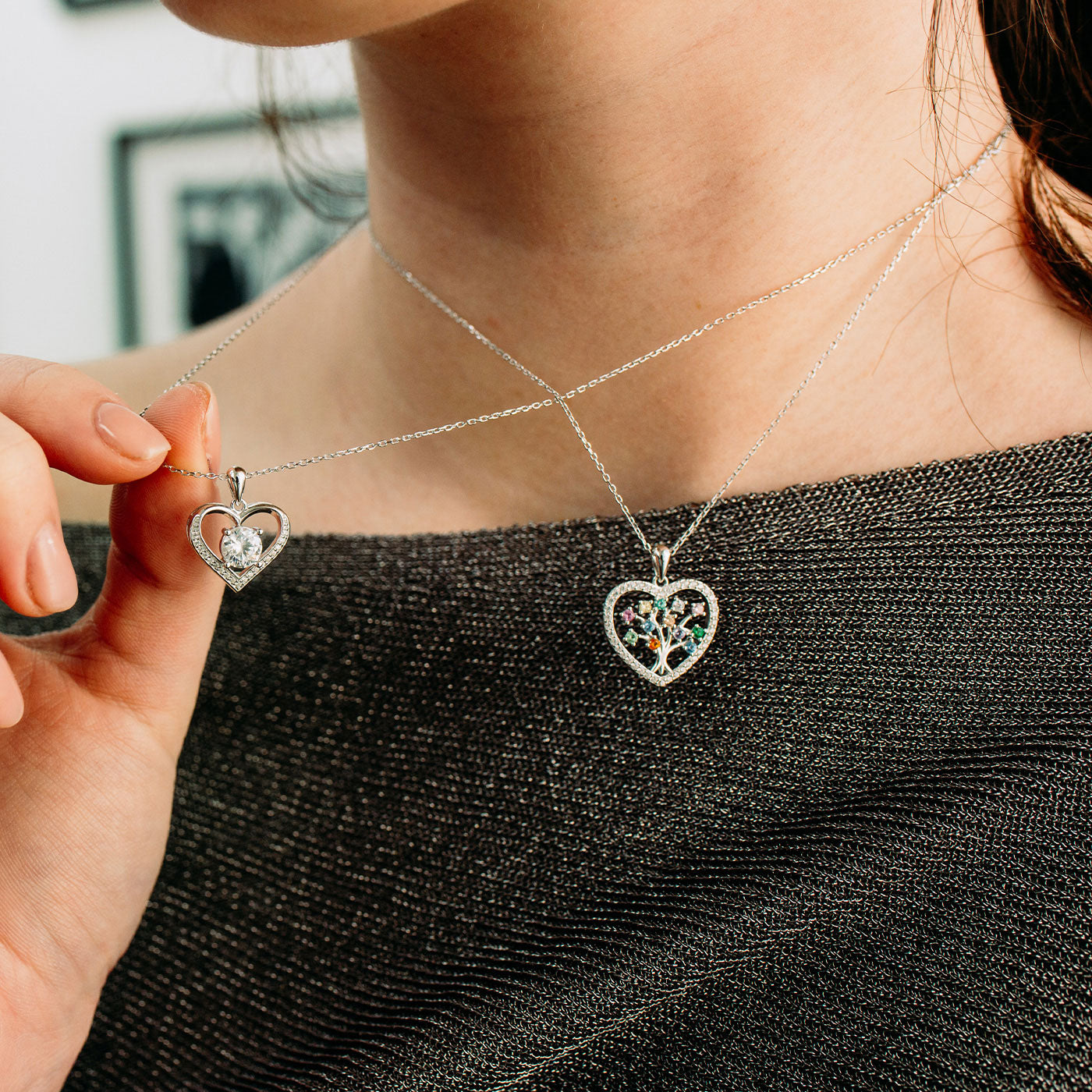 julie-julsen-hearttree-kette-mit-anh-nger-silber-925-rhodiniert-mit-52-bunten-zi image 2