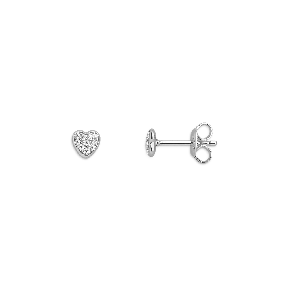 xenox-love-story-ohrringe-925-sterlingsilber-rhodiniert-herz-zirkonia image 1