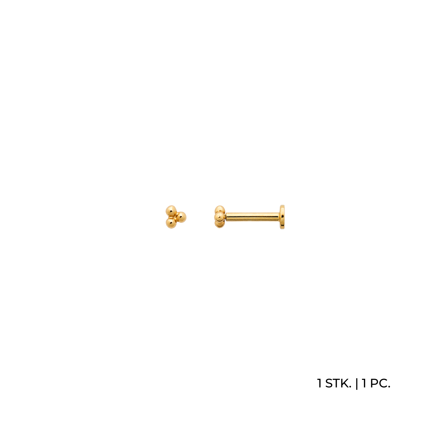 xenox-fine-cleo-piercing-585-gelbgold-3-punkte-design image 1