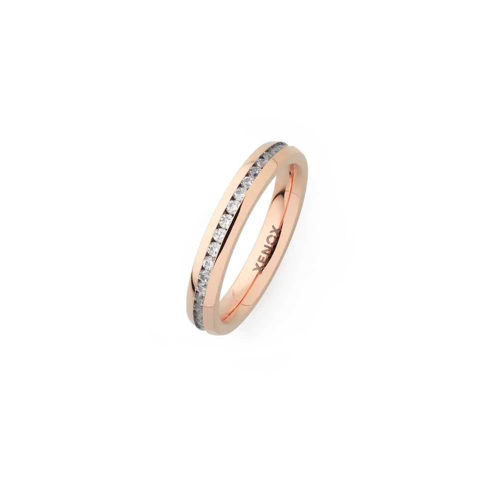 xenox-partnerring-x2302-48-edelstahl-ros-mit-zirkonia-reihe image 1