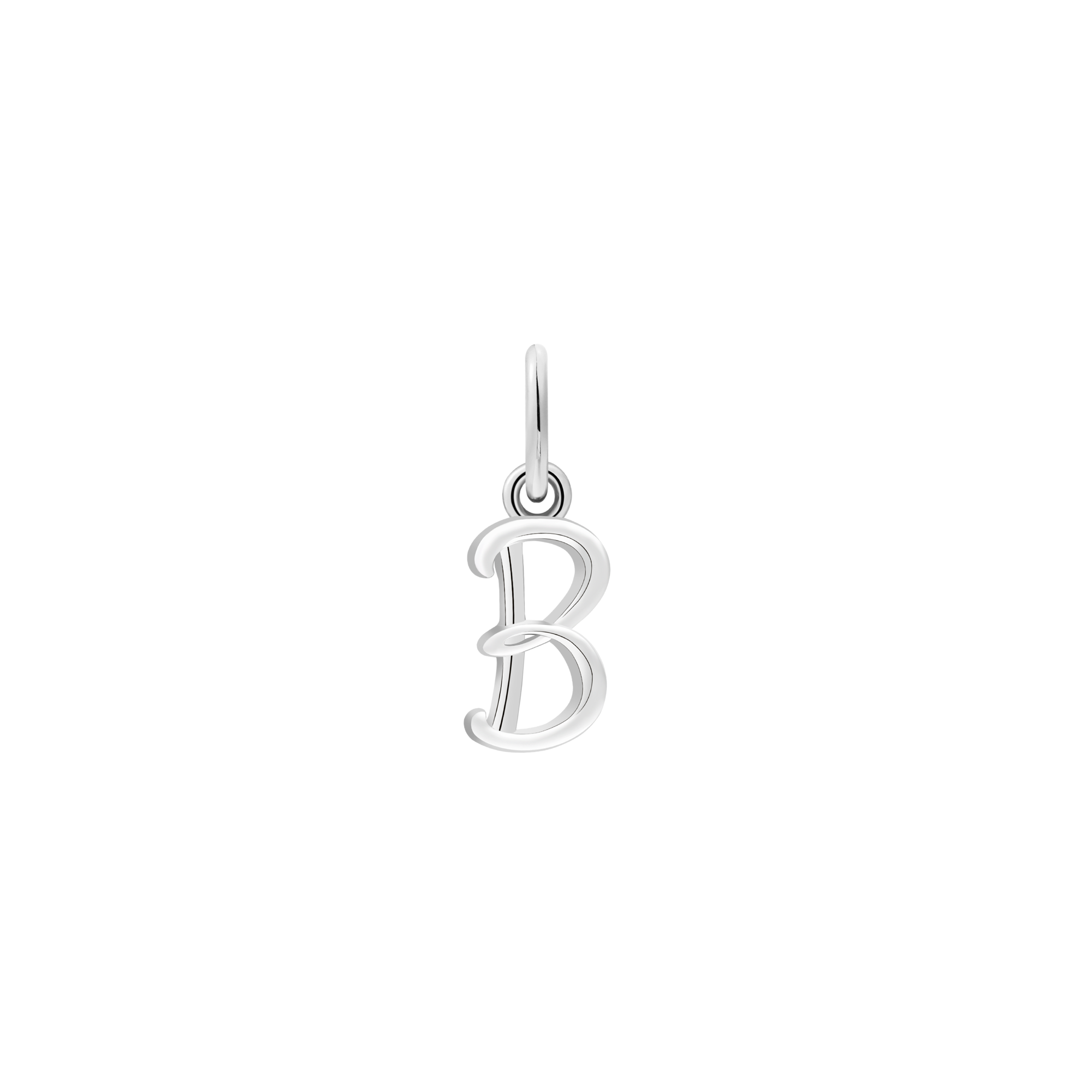 xenox-letter-italic-charm-b-925-sterlingsilber-rhodiniert image 1