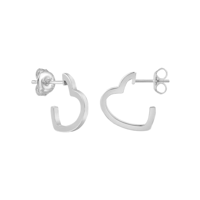 xenox-heart-creolen-925-sterlingsilber-herz-ohrringe image 1