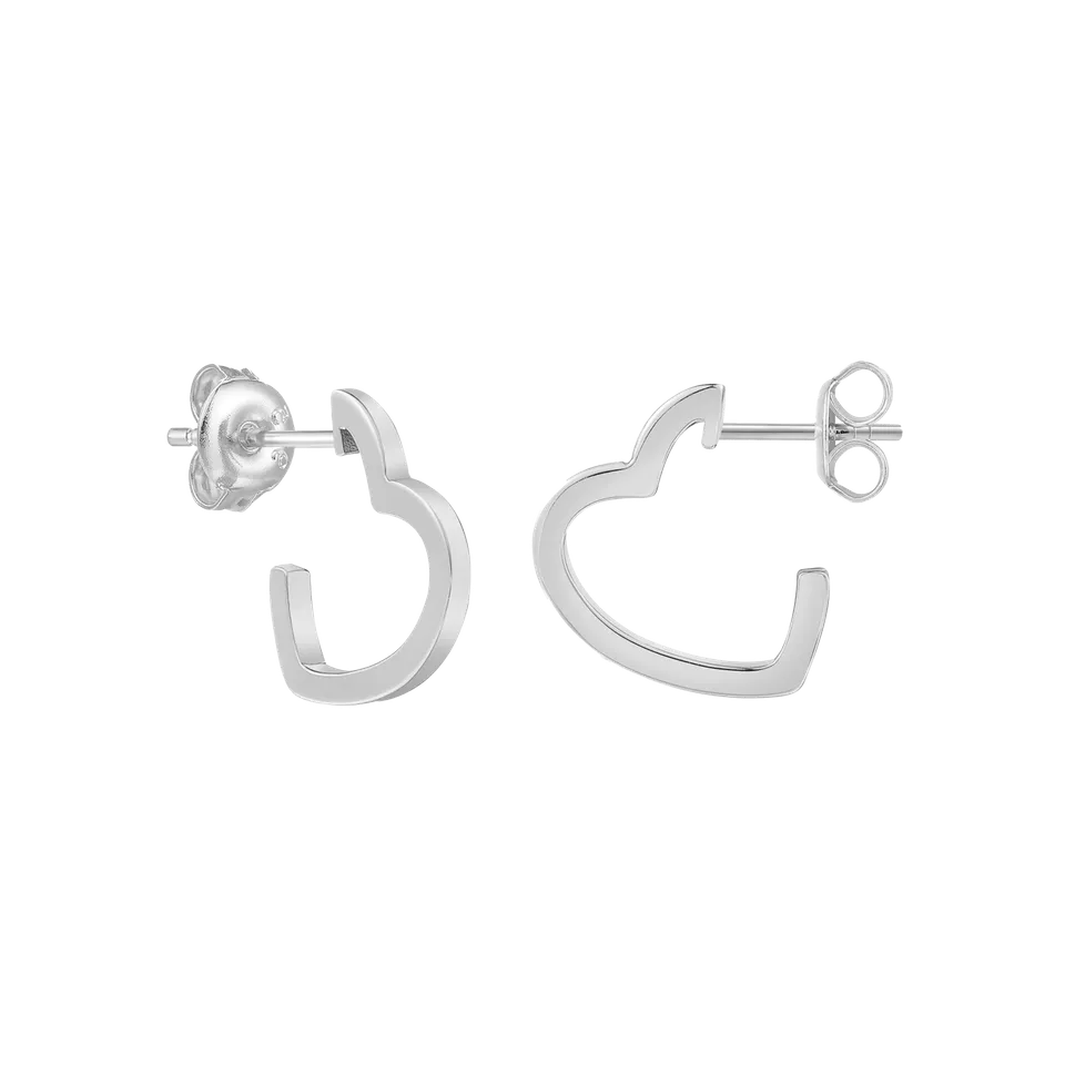 xenox-heart-creolen-925-sterlingsilber-herz-ohrringe image 1